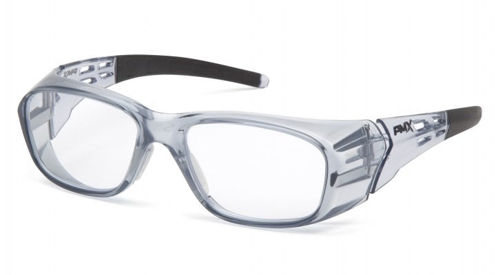 Pyramex Emerge Plus Safety Glasses - ANSI Z87.1 Certified, Anti-Fog, Gray Frame for Construction, Woodworking & DIY Projects