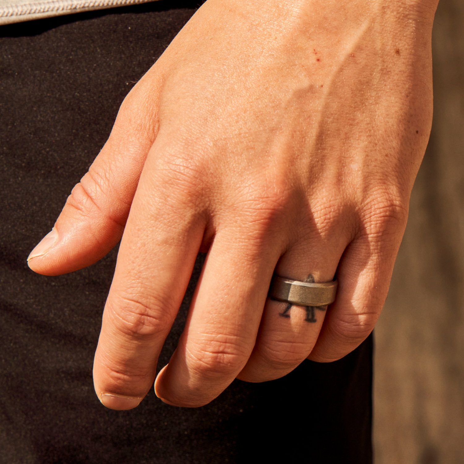 8mm Beveled Titanium Ring Set - Stonewashed Finish for Men & Women - Perfect for Weddings, Engagements, and Everyday Wear