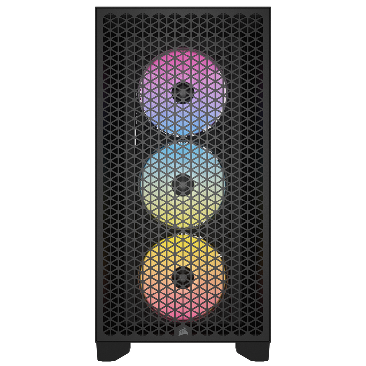 Corsair 3000D Airflow RGB ATX Mid-Tower PC Case - Tempered Glass, High Airflow Design, Black - Perfect for Gaming Rigs & Custom PC Builds