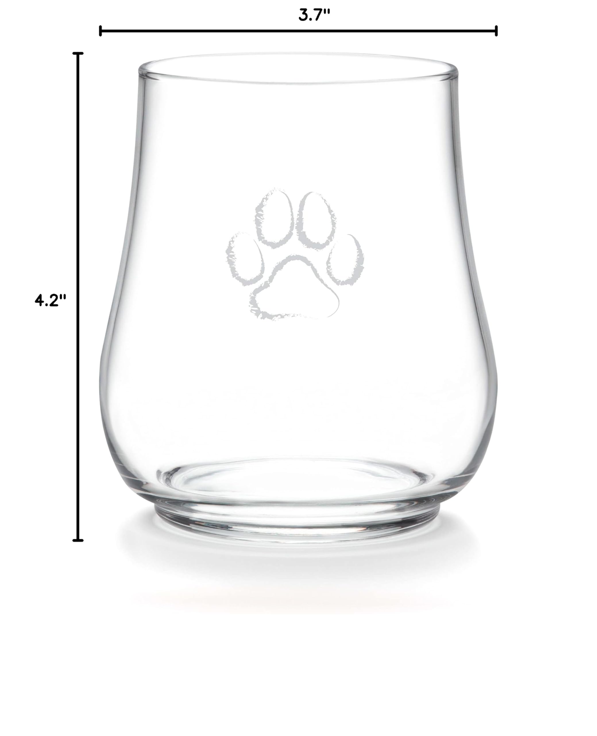 Libbey 17oz Modern Pets Posh Paw Glasses - Set of 4 for Home & Party Use