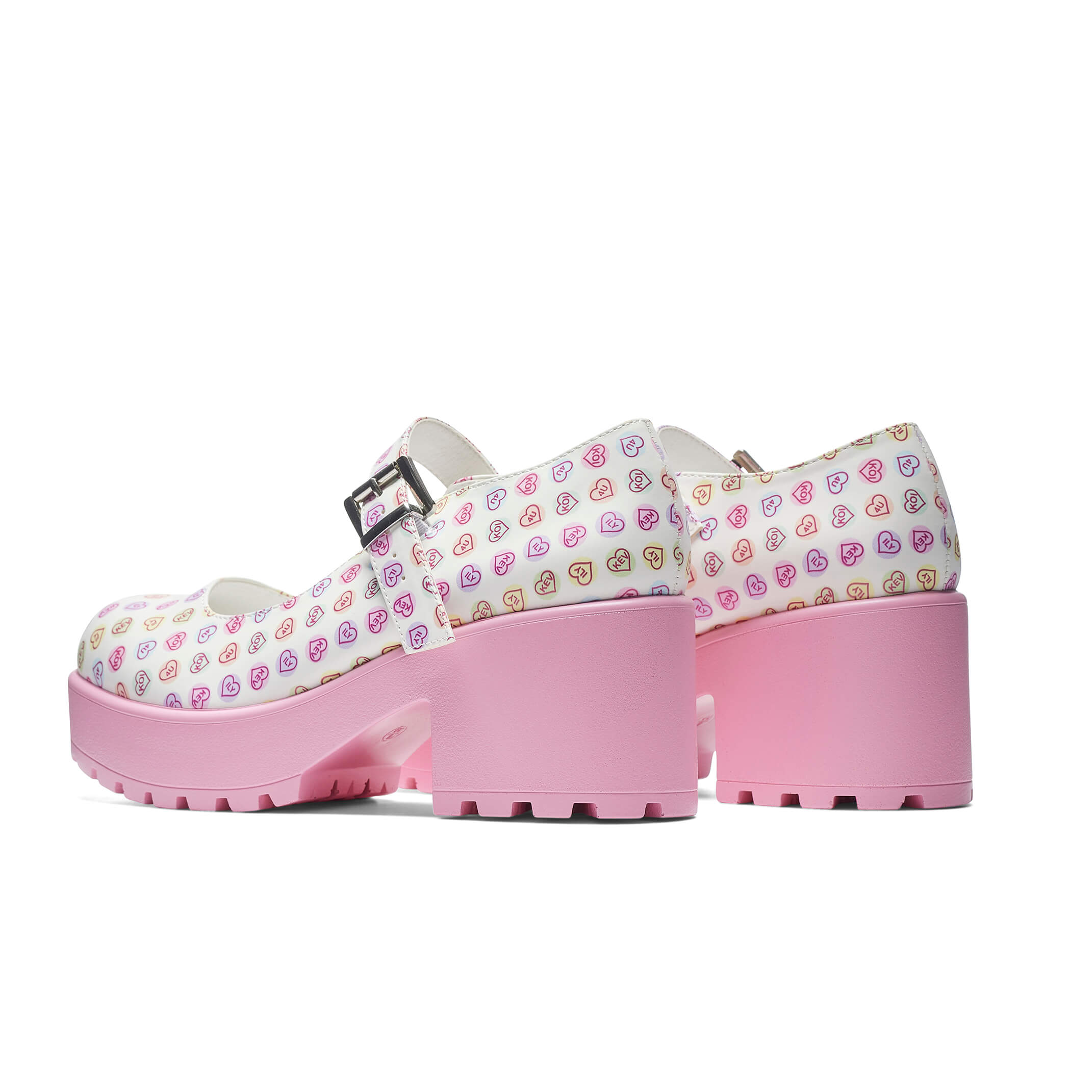 Tira Mary Janes Shoes - Koi Love Hearts Edition | Cute Heart Embellished Flats for Women | Perfect for Valentine's Day, Date Nights & Casual Outfits