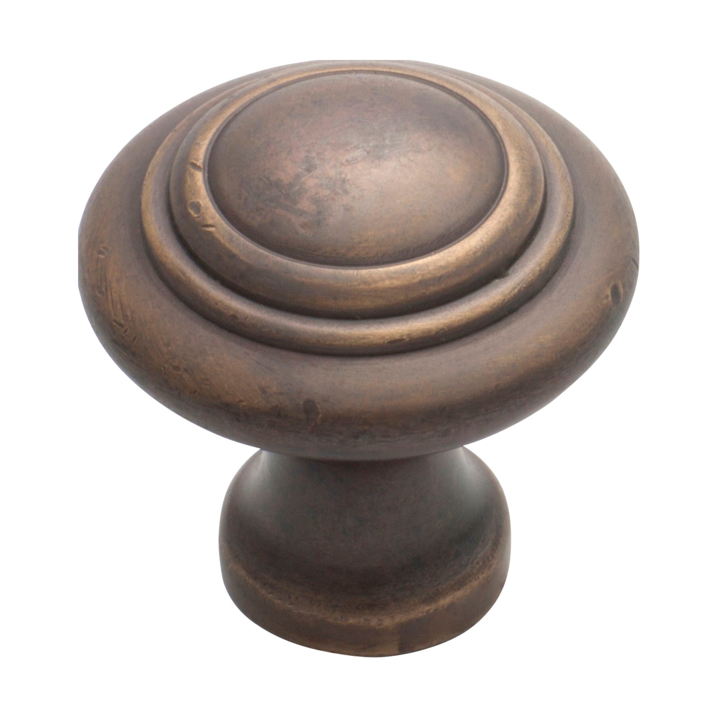 Vintage Antique Brass Cupboard Knob 3050 - D25xP24mm - Perfect for Kitchen Cabinets, Dressers & Furniture Hardware Upgrade