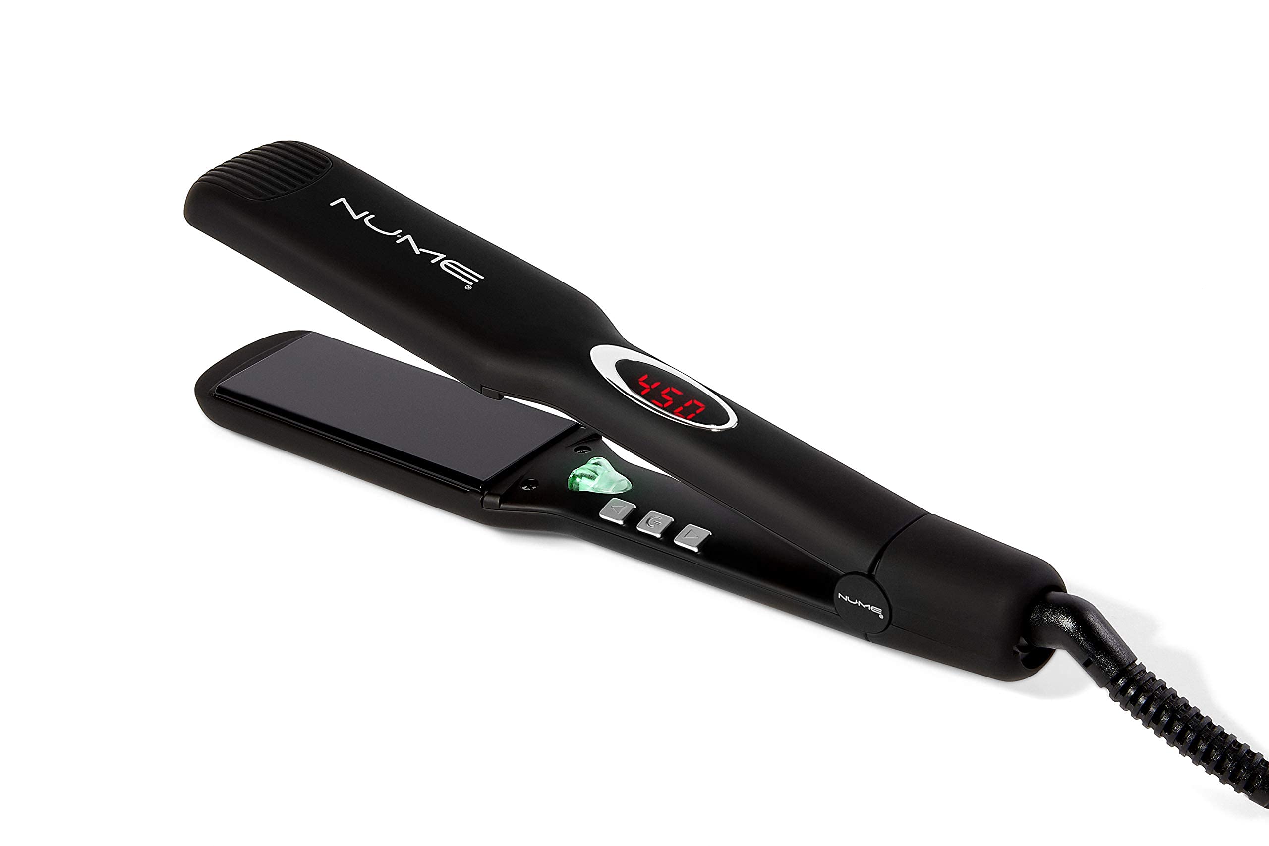 NuMe Megastar X Tourmaline Hair Straightener – 1.75 Inch Floating Plates with Negative Ion & Infrared Technology for Ultra-Smooth, Shiny Hair – Perfect for Home Use, Travel, and Salon Styling (All Hair Types)