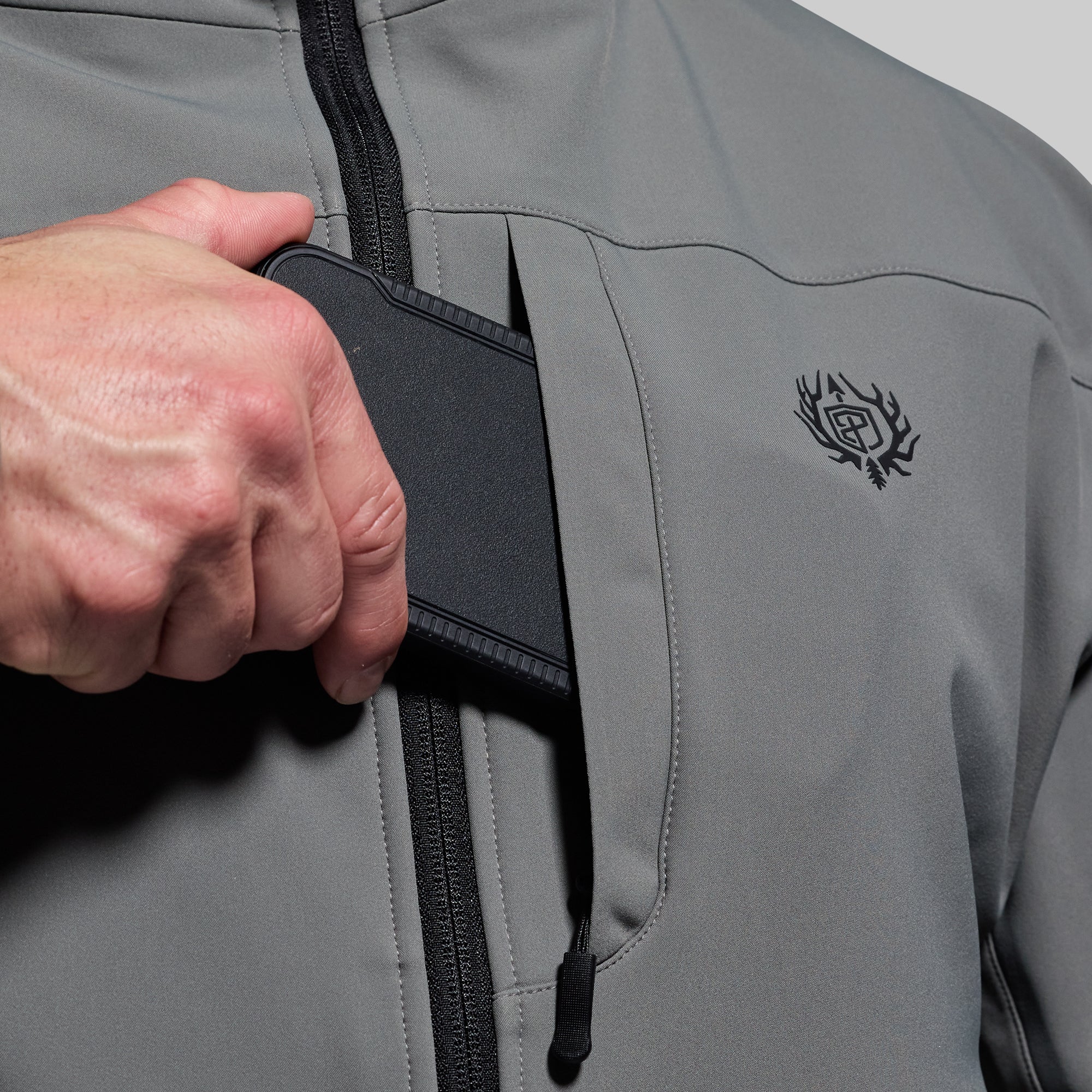 Men's Waterproof Windproof Barrier Jacket - Wolf Grey | Outdoor Hiking, Camping & Travel Essential