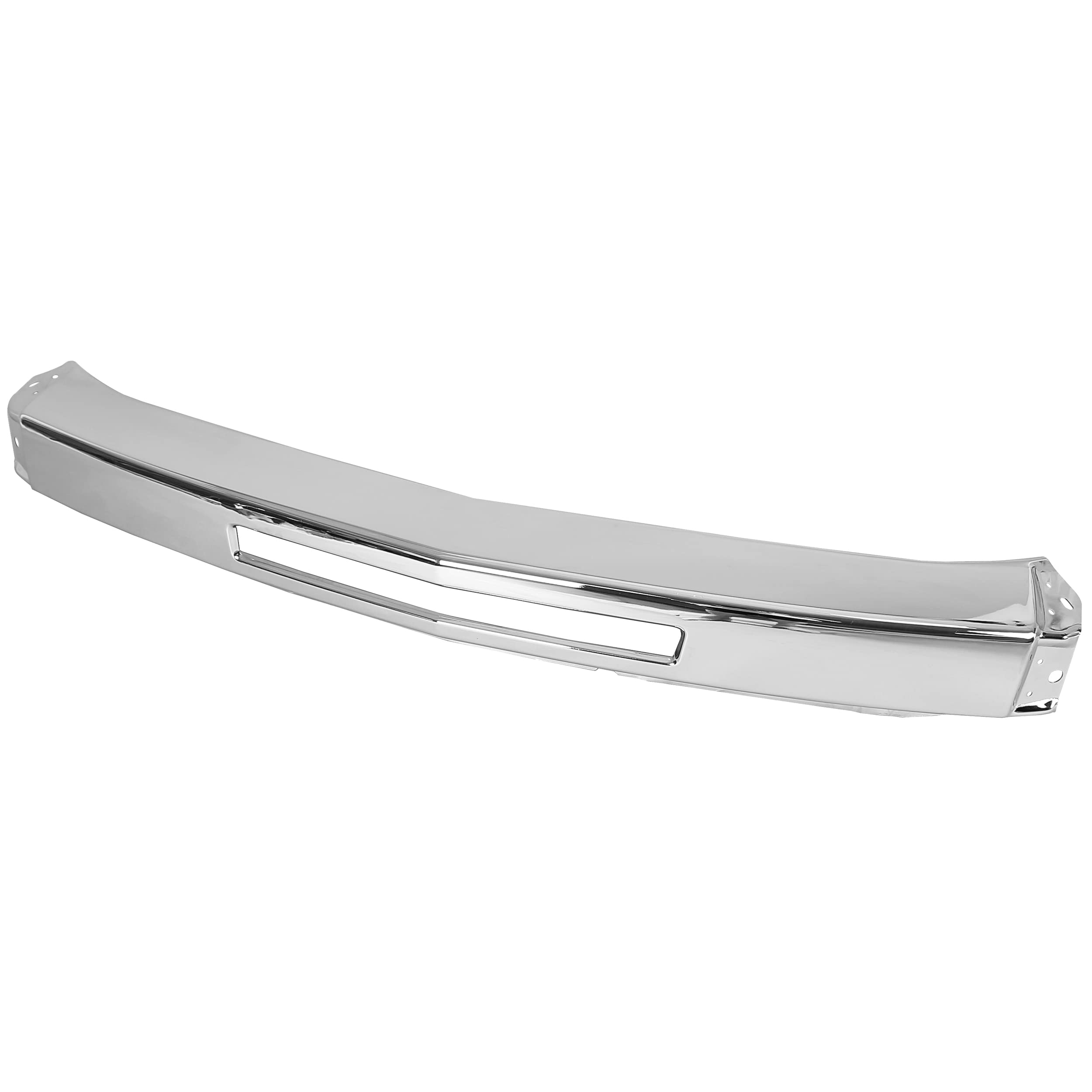 ECOTRIC Front Bumper Impact Bar & License Plate Bracket for 2007-2013 Chevy Silverado 1500/2500/3500 - Heavy Duty License Plate Frame Holder (2-Pack) - Perfect for Off-Roading, Truck Protection & Customization