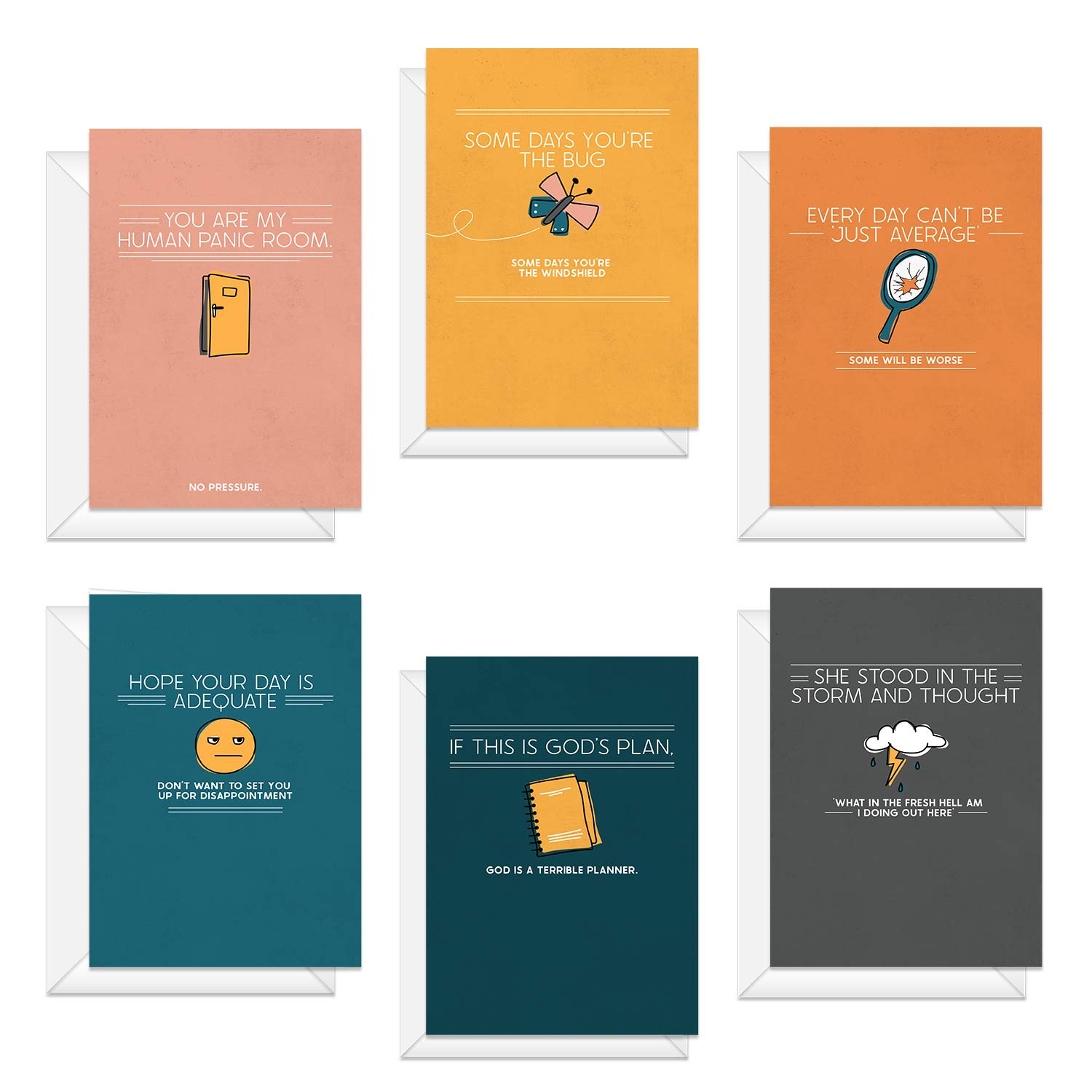 Snarky Encouragement Note Cards - 5