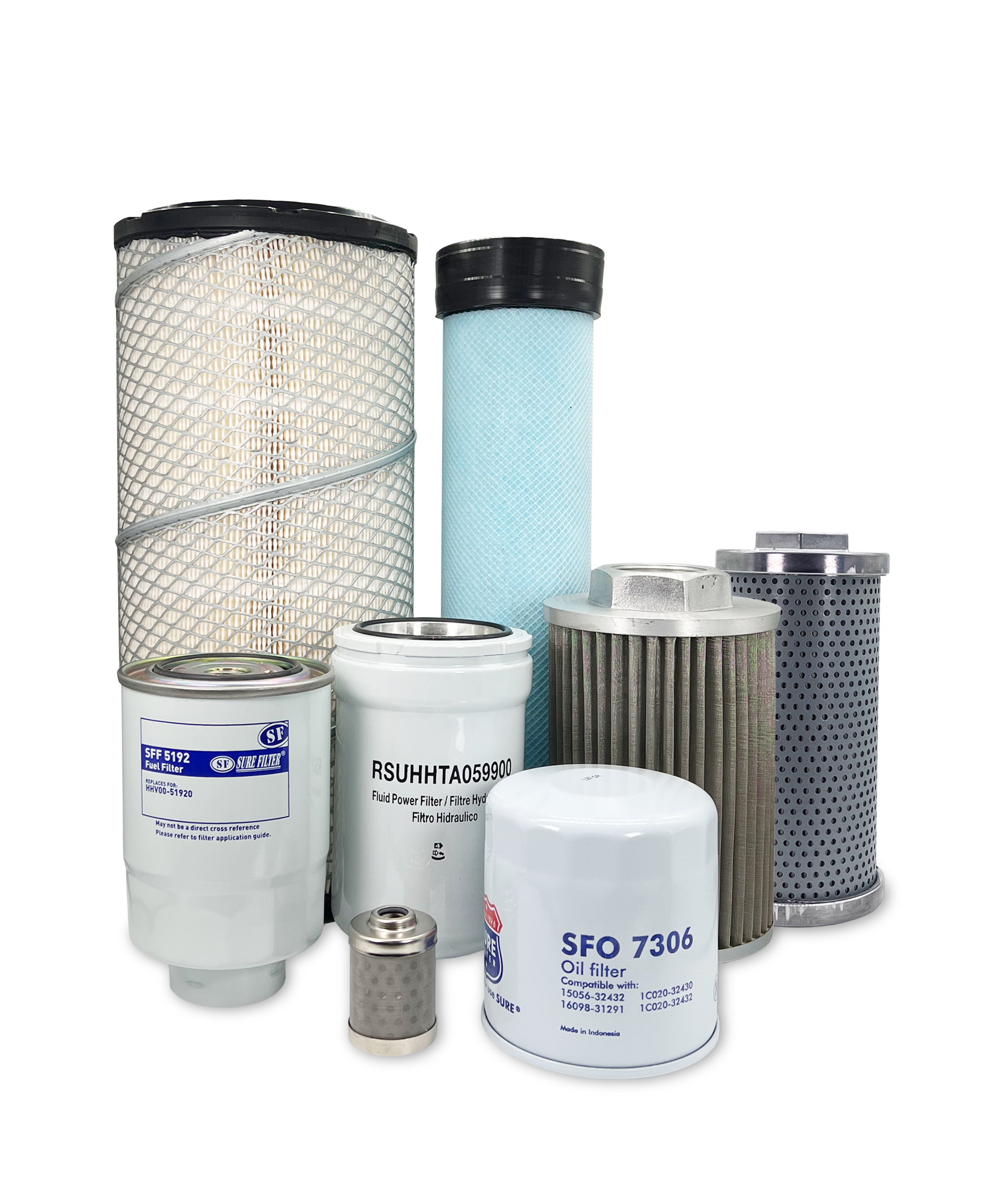 HERO® Maintenance Filter Kit for Kubota SVL90-2 Skid Steer Loader - Air, Oil & Hydraulic Filters Replacement - Perfect for Construction & Farm Equipment Maintenance