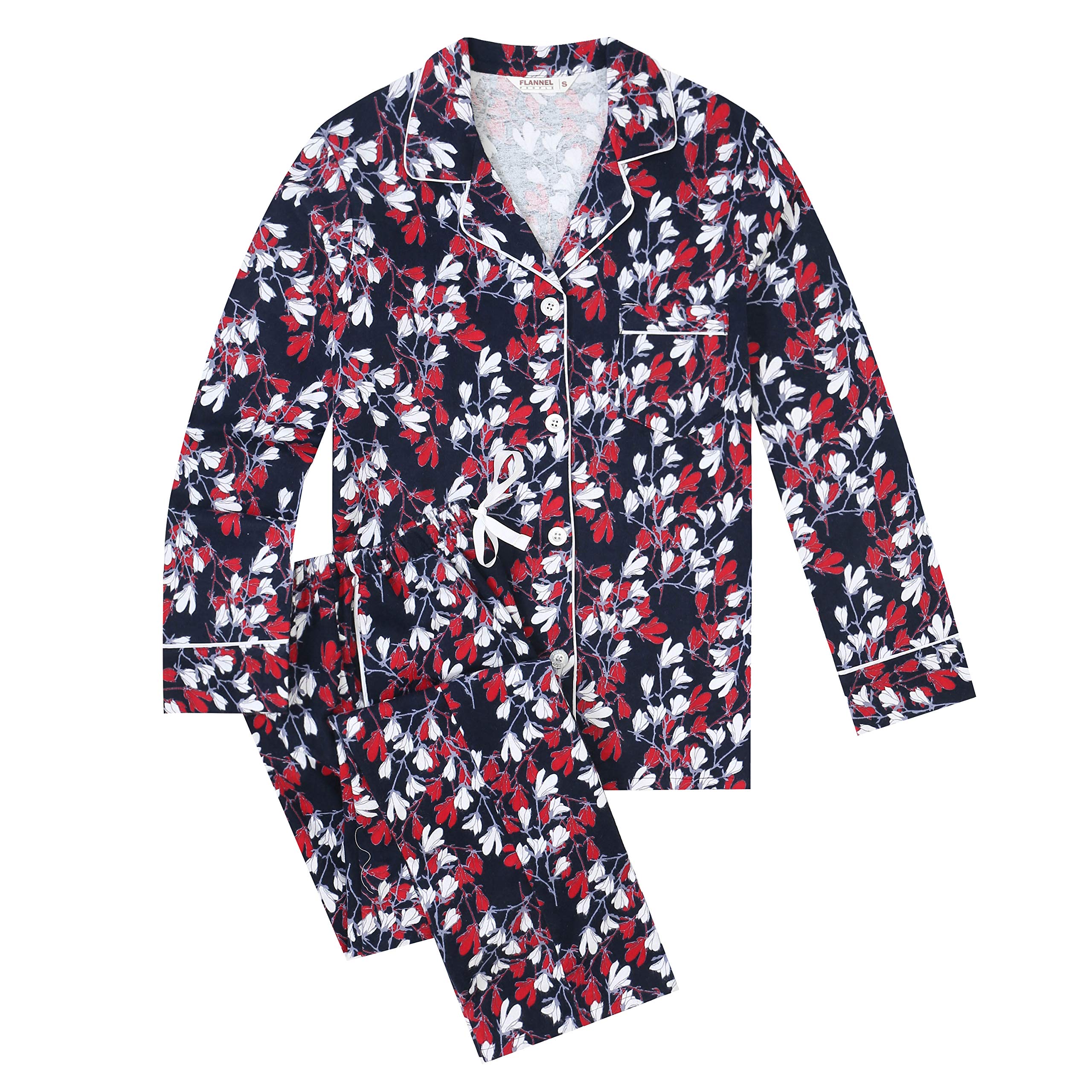 Women's 100% Cotton Flannel Pajama Set - Soft & Warm Winter Sleepwear for Women - Perfect for Cozy Nights, Lounging at Home, and Holiday Gifts