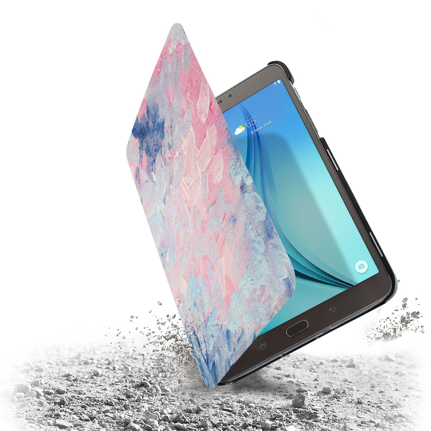 Samsung Tablet Case - Oil Painting Abstract Design Protective Cover for Samsung Galaxy Tab A/S/E - Perfect for Home, Office & Travel Use