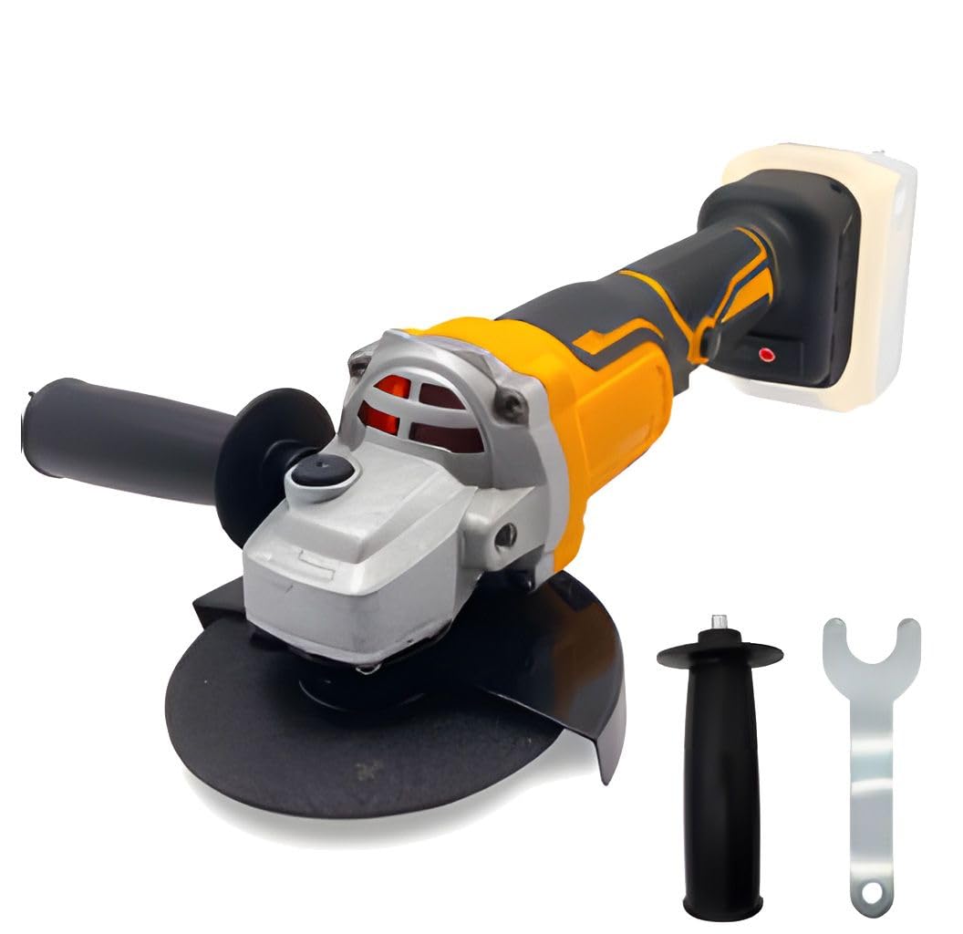 20V MAX Cordless Angle Grinder for Dewalt Battery - 11000 RPM Brushless Motor, 3-Speed Adjustable Power Tool for Cutting, Grinding, Polishing Metal, Wood & Concrete (Tool Only) - Perfect for DIY Projects, Construction & Metalworking