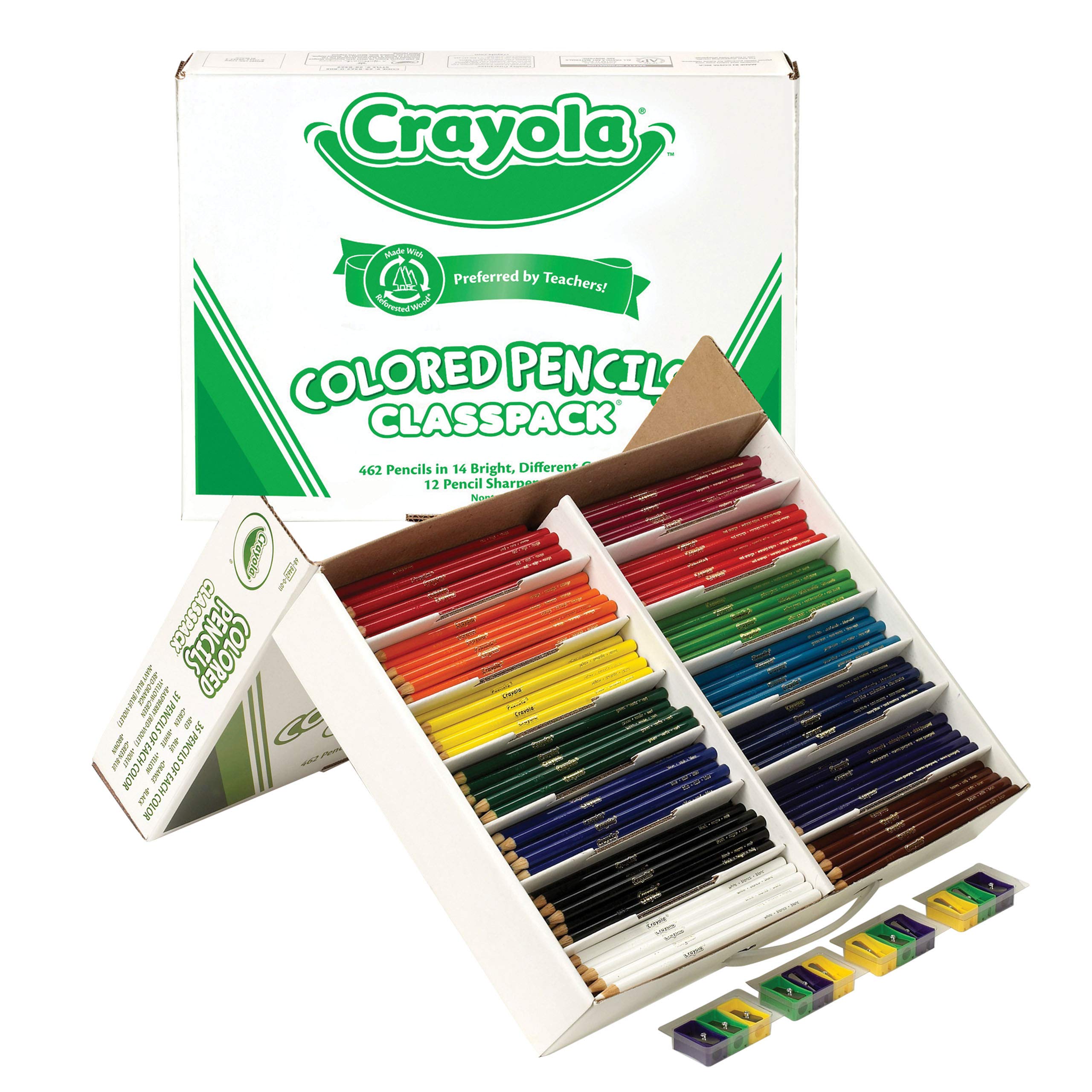 Crayola Colored Pencil Classpack - 462 Count Bulk Set with 14 Vibrant Colors | Perfect for Classroom Supplies, Art Projects & Back to School Essentials | Ideal for Students, Teachers & Artists