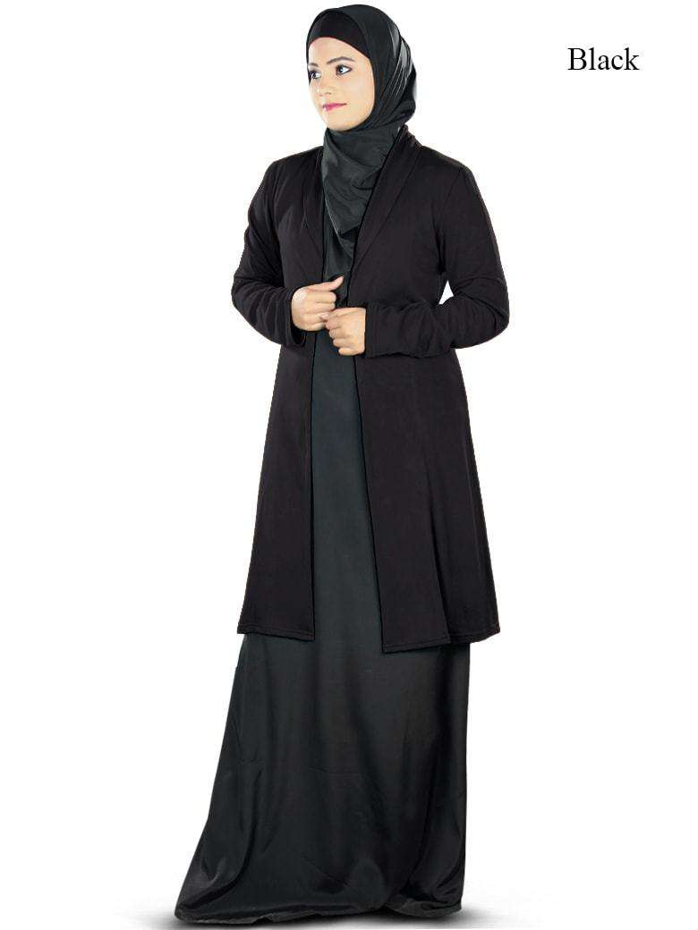 Haneefa Women's Jersey Cardigan - Soft Long Sleeve Open Front Knit Sweater for Casual Wear, Office & Layering