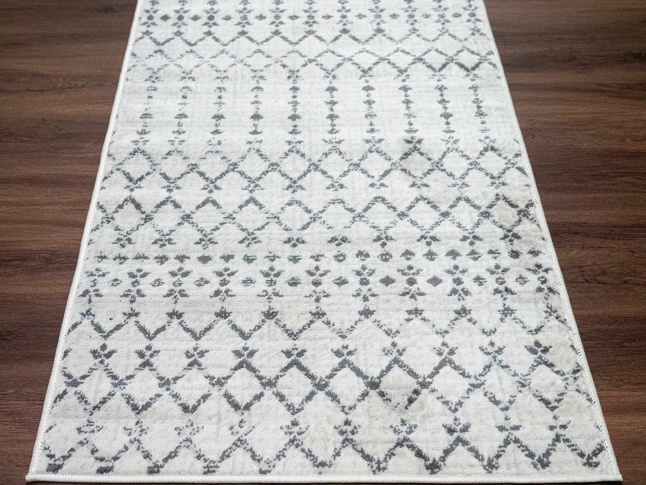 Hauteloom Tigris Traditional Gray Ivory Area Rug 5'3