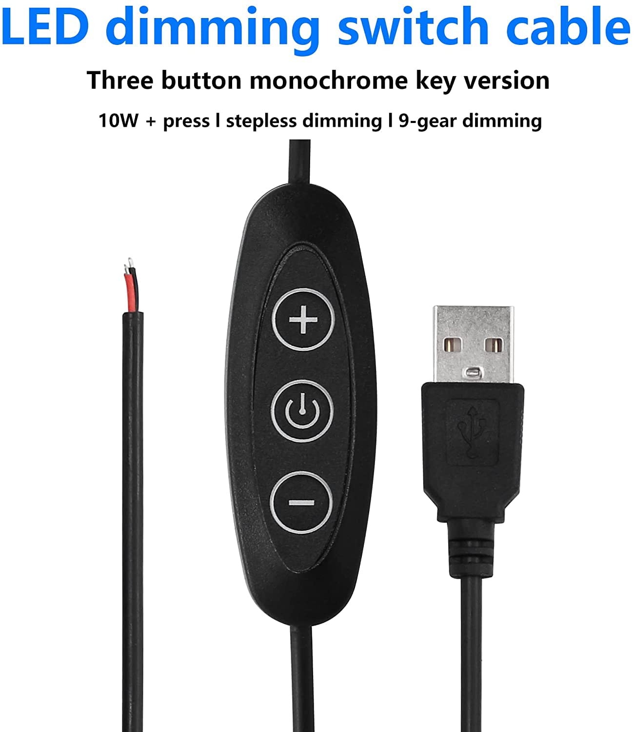 SinLoon 5Pack USB On/Off Switch Cable with Bare Wire Ends - 1.5M (4.9FT) USB Extension Switch for Headphones, Desk Lamps, Fans & LED Strips - Perfect for Home Office, Gaming Setup & DIY Electronics Projects