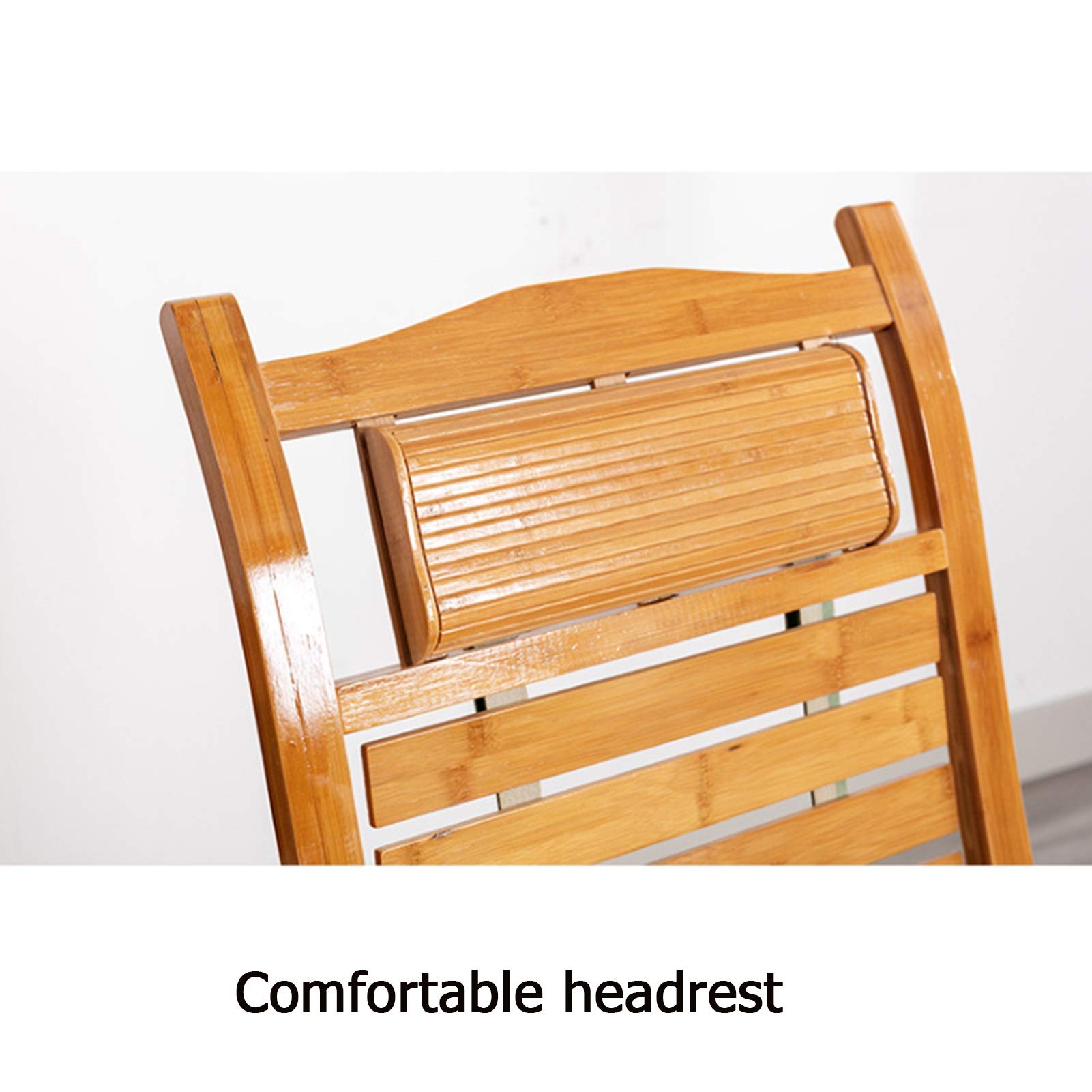 Adjustable Wooden Folding Recliner Chair - 5-Position Backrest with Headrest, Outdoor Sun Lounger for Garden, Balcony & Patio | Perfect for Relaxing, Sunbathing & Napping