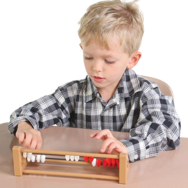 Really Good Stuff Plastic Rekenrek - 20-Bead Math Counting Frame - Early Childhood Educational Tool for Preschool, Kindergarten & Elementary Students - Perfect for Classroom, Homeschool & Math Learning Activities