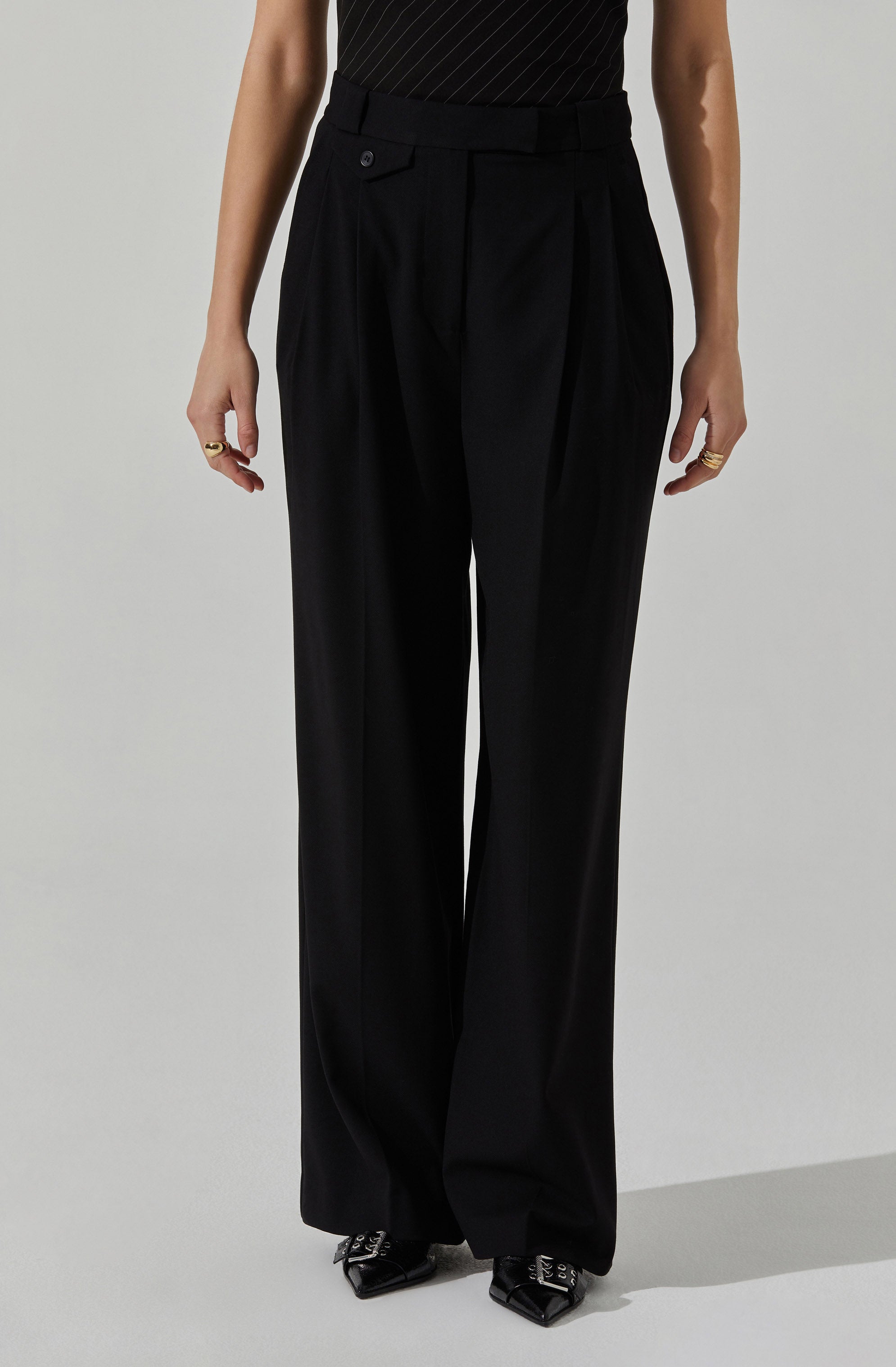 Bryony High Waisted Trousers for Women - Stretch Comfort Fit Office Pants - Professional Workwear & Business Casual Attire