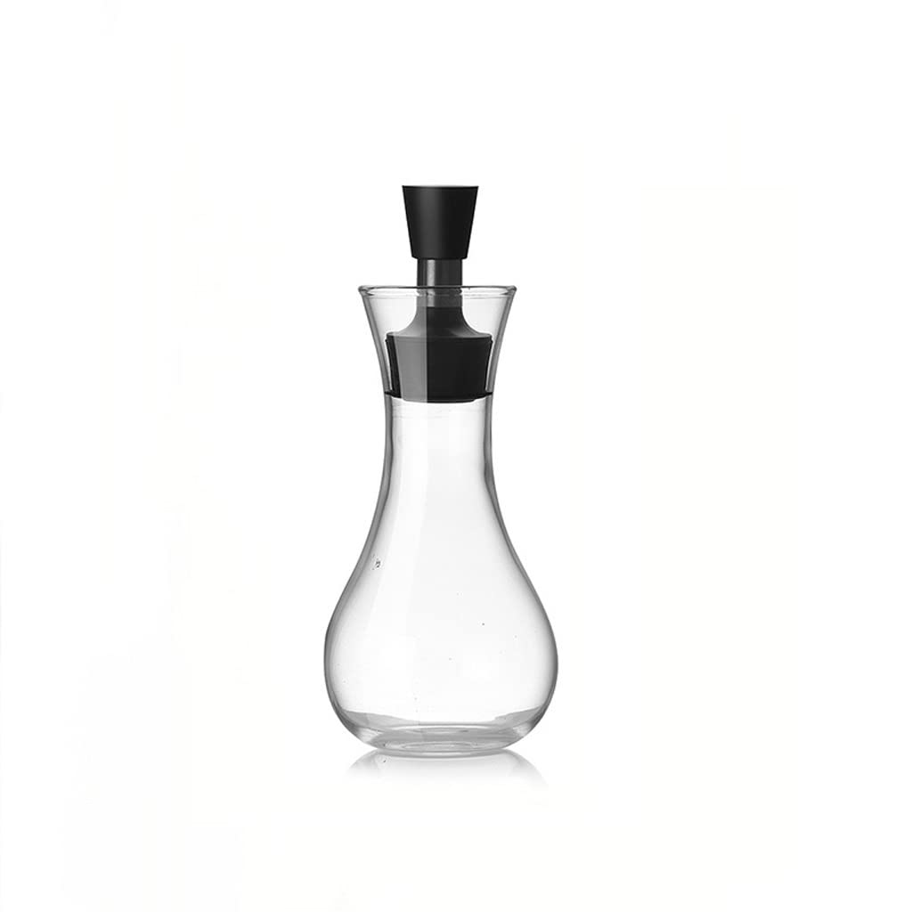 Borosilicate Glass Oil Dispenser - 250ml Leak-Proof Kitchen Oil & Vinegar Bottle, Soy Sauce Container, Seasoning Jar (Transparent) - Perfect for Salad Dressing, Cooking Oil Storage & Countertop Organization
