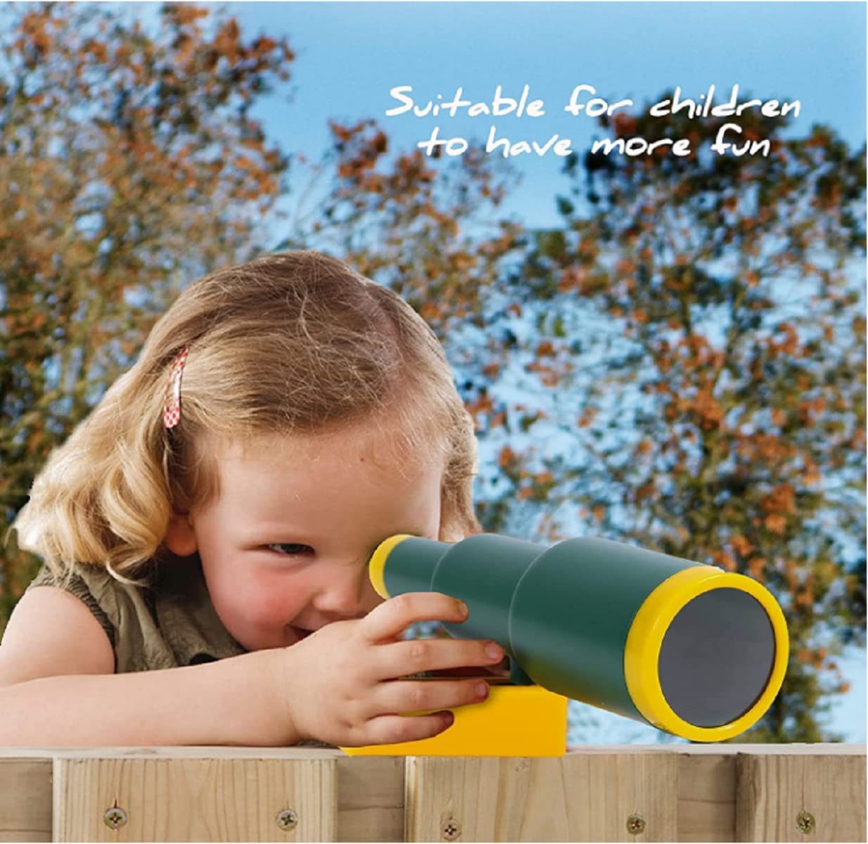 Kids Playground Accessories Set - 2-Piece Pirate Theme Swingset Attachments with Ship Wheel, Toy Telescope & Safety Handles | Perfect for Treehouses, Backyard Playsets & Outdoor Adventures