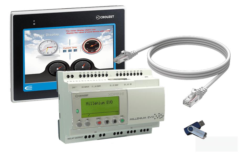 Crouzet Millenium 3 Serial Cable - Connect Millenium 3 PLC to Crouzet HMI Touch Screens | Industrial Automation & Control Systems | Perfect for Factory Automation & Machine Control