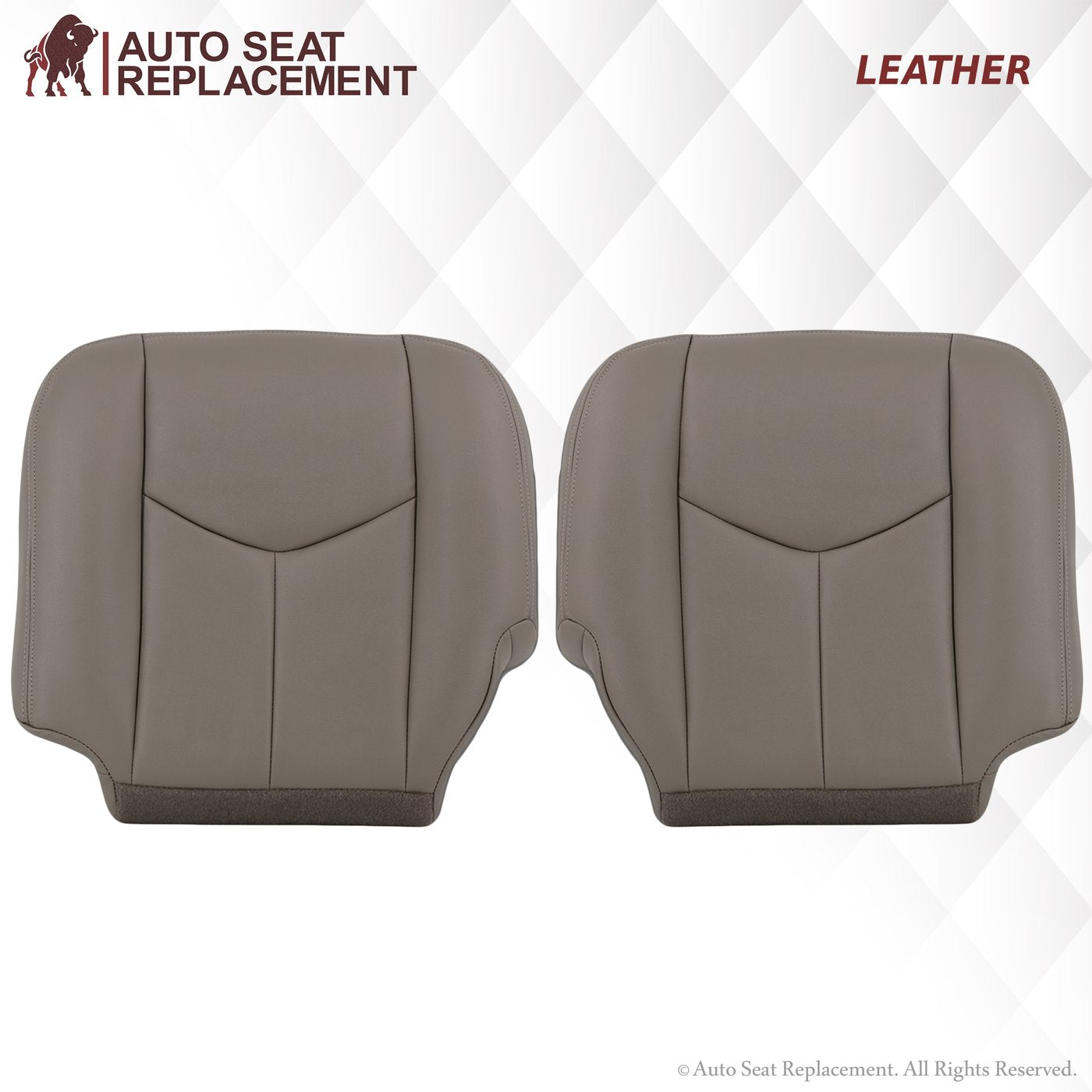 2003-2007 Chevy Silverado Avalanche GMC Sierra Work Truck Seat Cover - Gray 40/20/40 Split Bench (No Armrest) | Premium Leather or Vinyl Protection | Durable & Comfortable for Construction, Farming & Daily Commuting