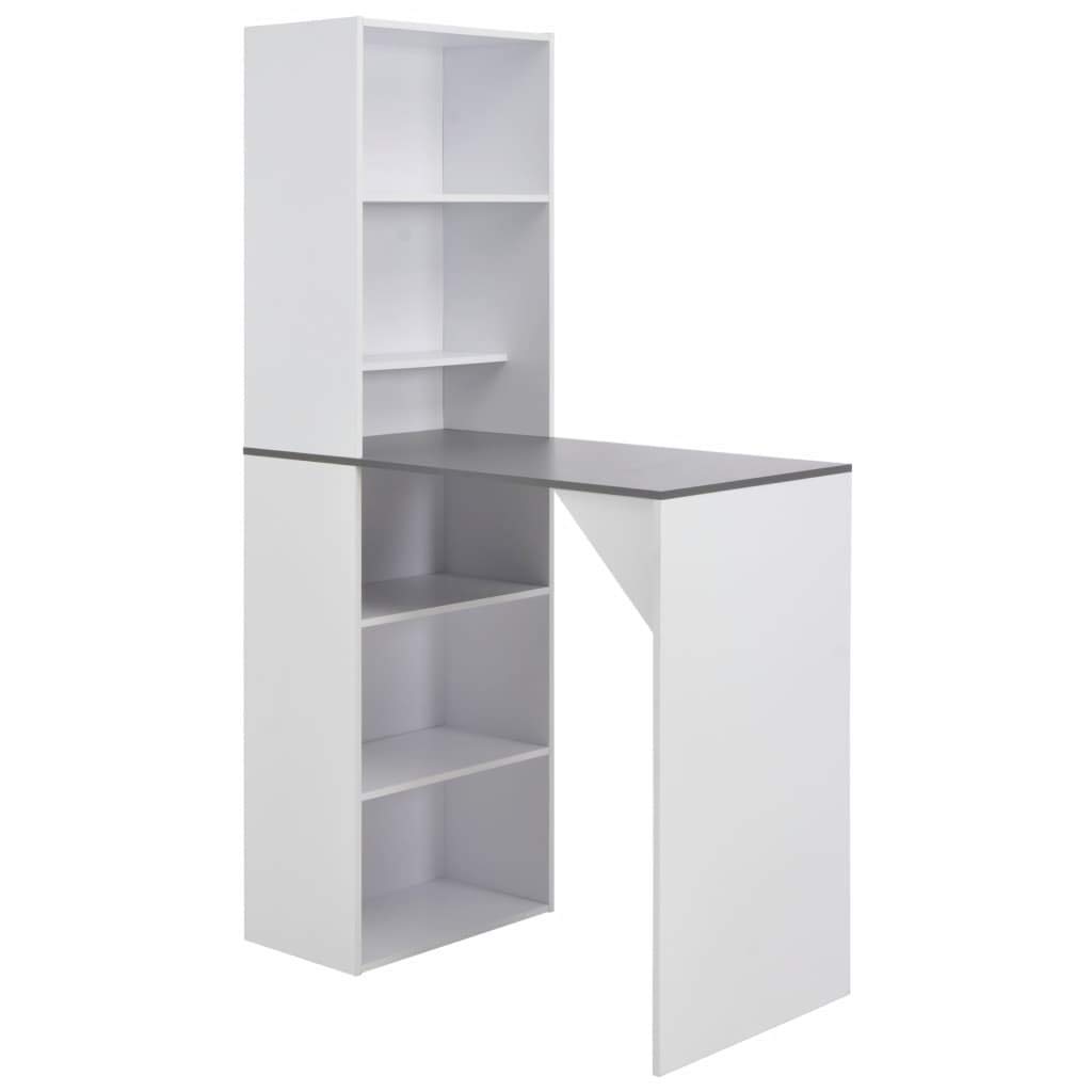 FAMIROSA Rectangle Pub Table with Cabinet - 45.28x23.23x78.74 Inches, Large Storage Cabinet, Breakfast Table, Computer Desk, Bookcase, Bookshelf for Cafe, Bar, Dining Room, Kitchen, Living Room, Office, Study, and Small Spaces