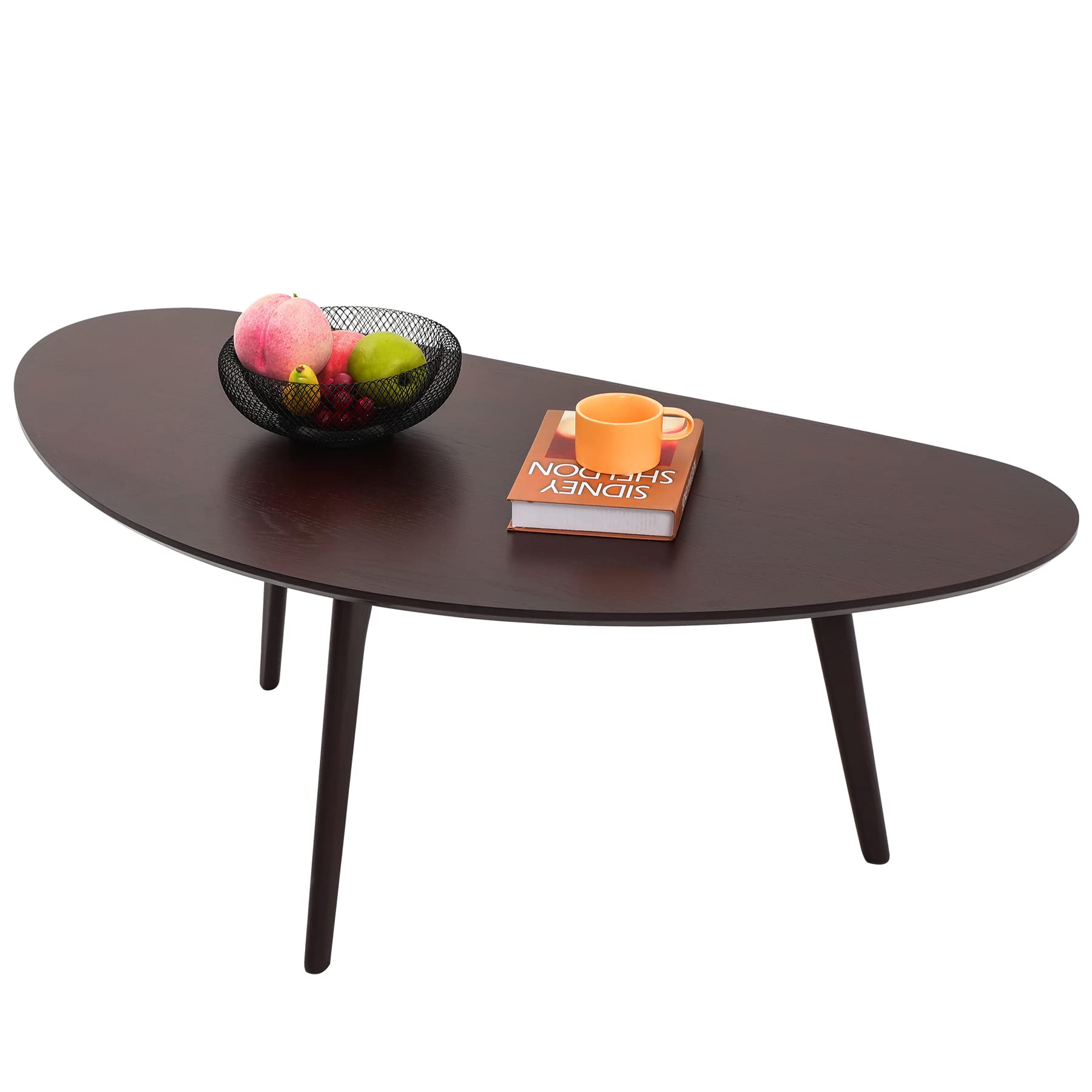 FIRMINANA Mid Century Modern Oval Coffee Table - 47.3