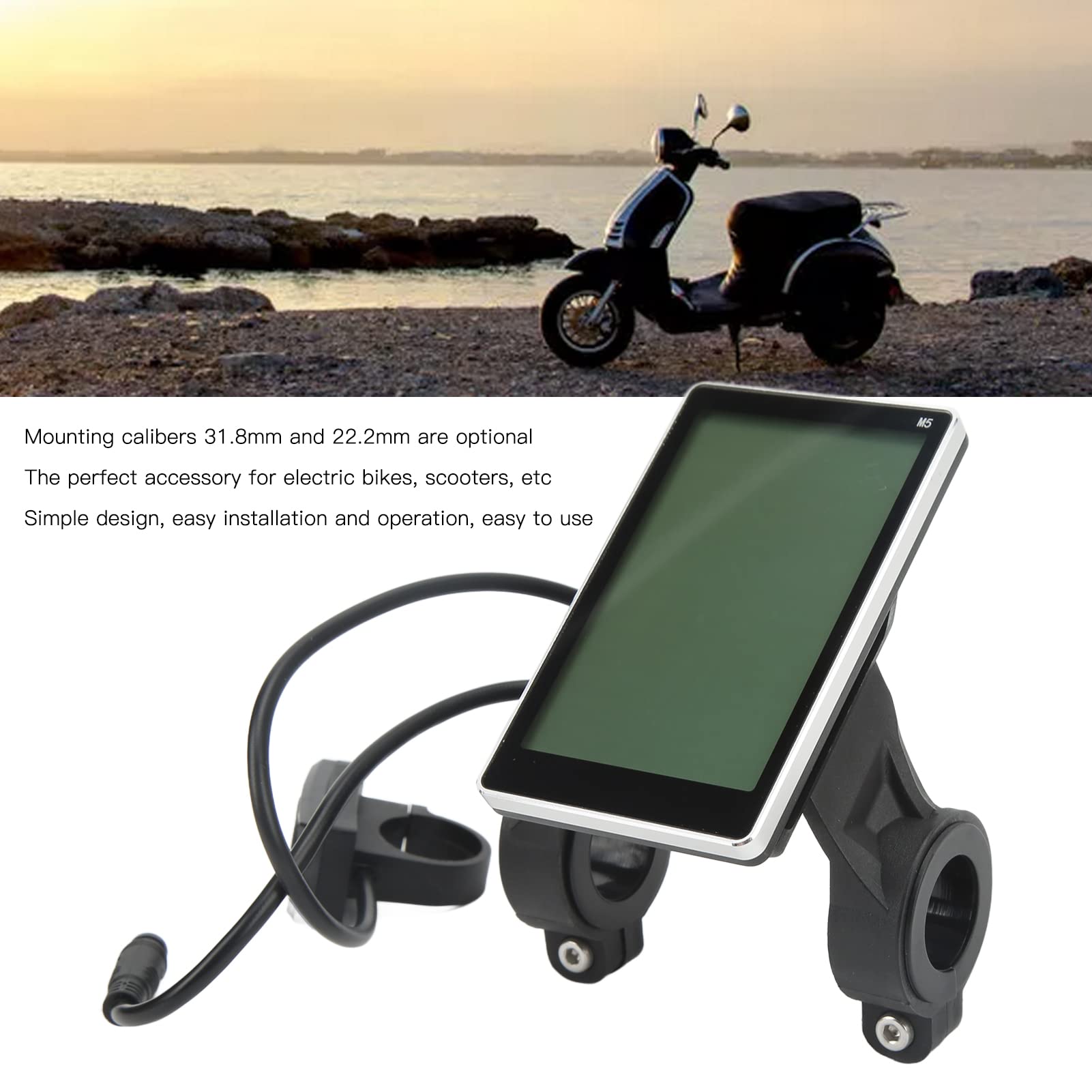 Waterproof Bike Computer with LCD Screen - Universal Cycling Speedometer & Odometer for Bicycles, E-Bikes, and Electric Scooters (24V/36V/48V/60V) - Perfect for Commuting, Fitness Tracking, and Outdoor Adventures