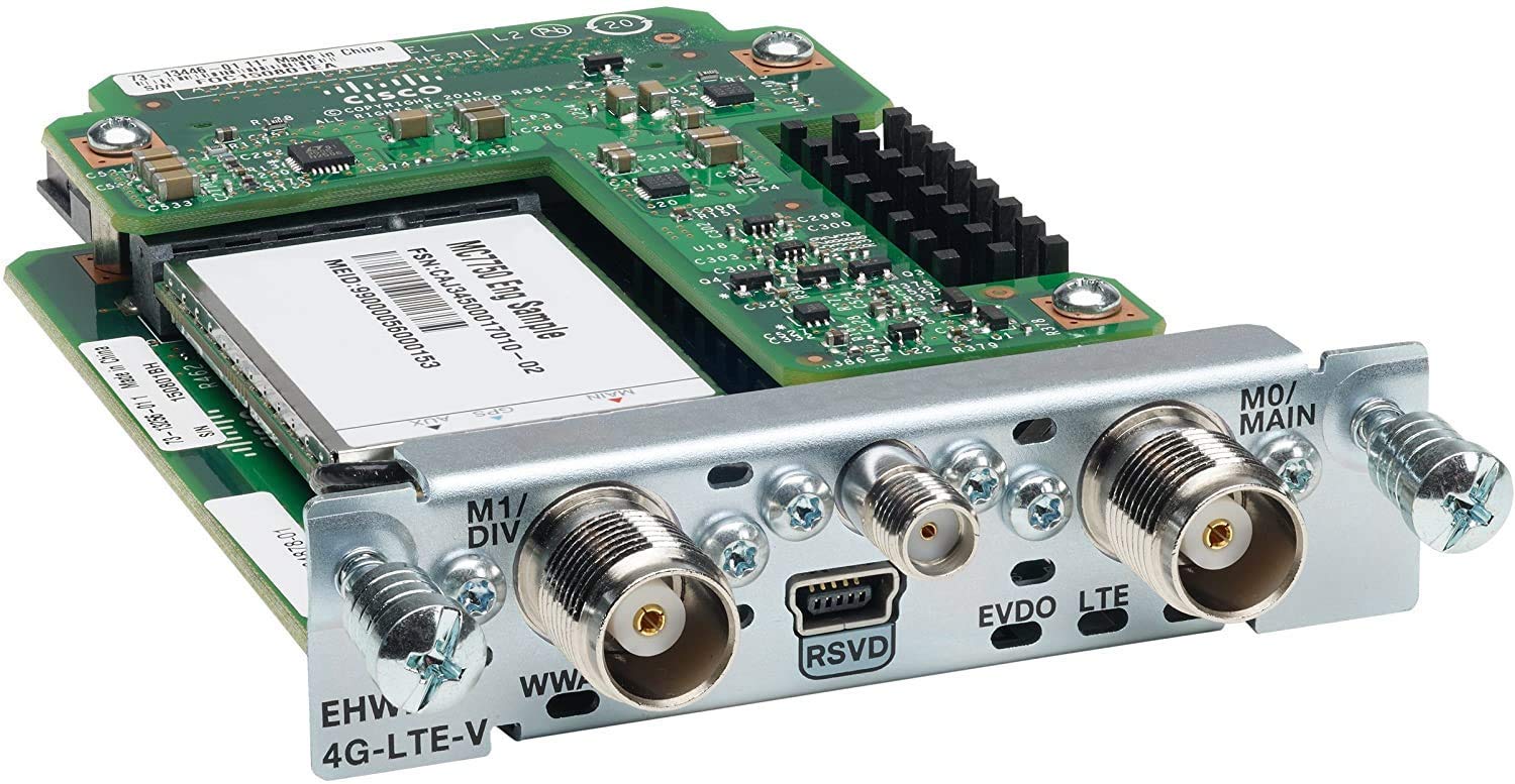 Refurbished Cisco 4G LTE Wireless WAN Card EHWIC-4G-LTE-VZ - Verizon Wireless Cellular Modem for Business Networks & Remote Offices | High-Speed Internet Connectivity Solution