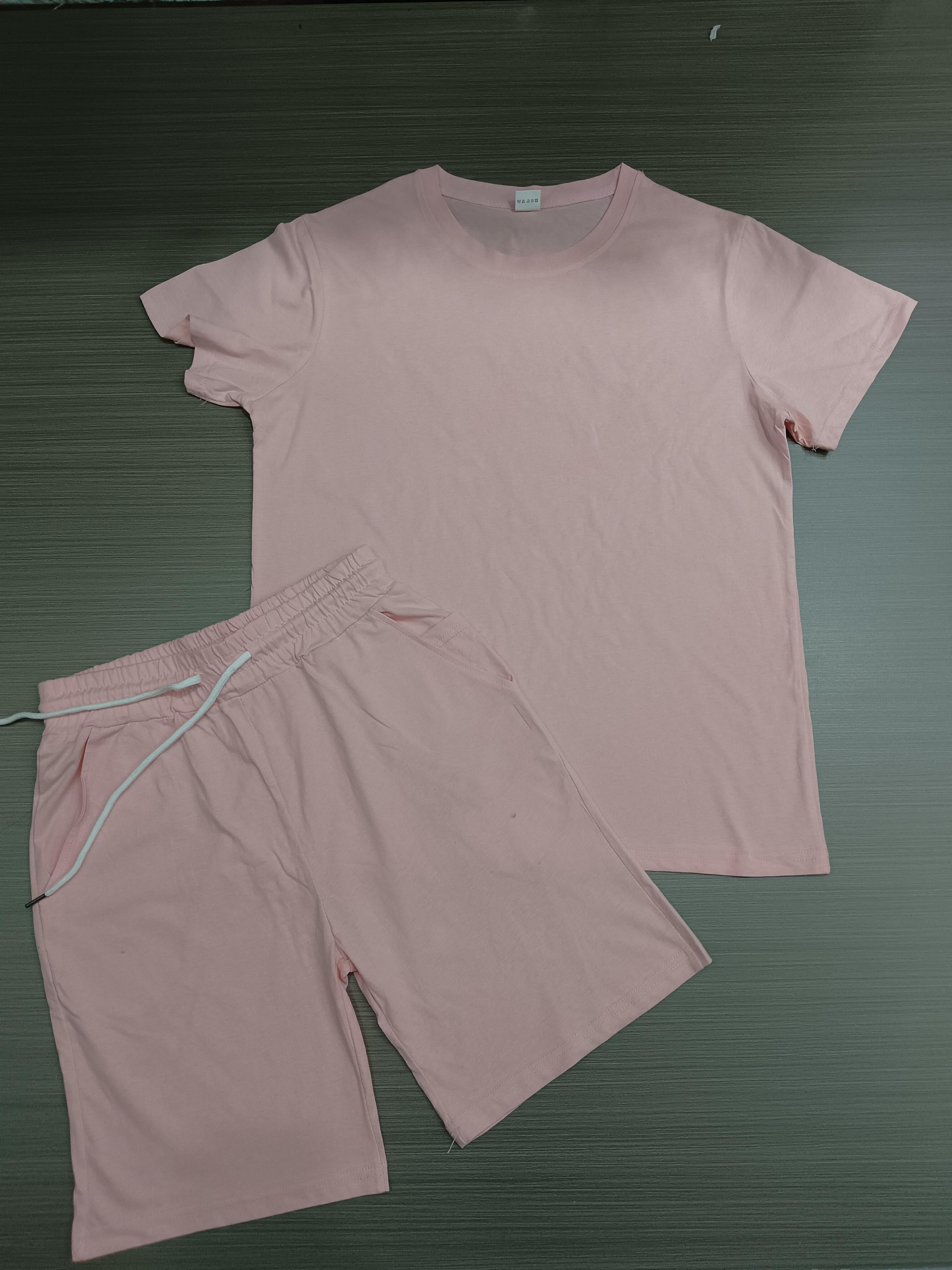 Men's Casual Short Sleeve T-Shirt & Athletic Shorts Set - Comfortable Cotton Summer Outfit (XN4177) | Perfect for Gym, Running, Beach & Lounge Wear