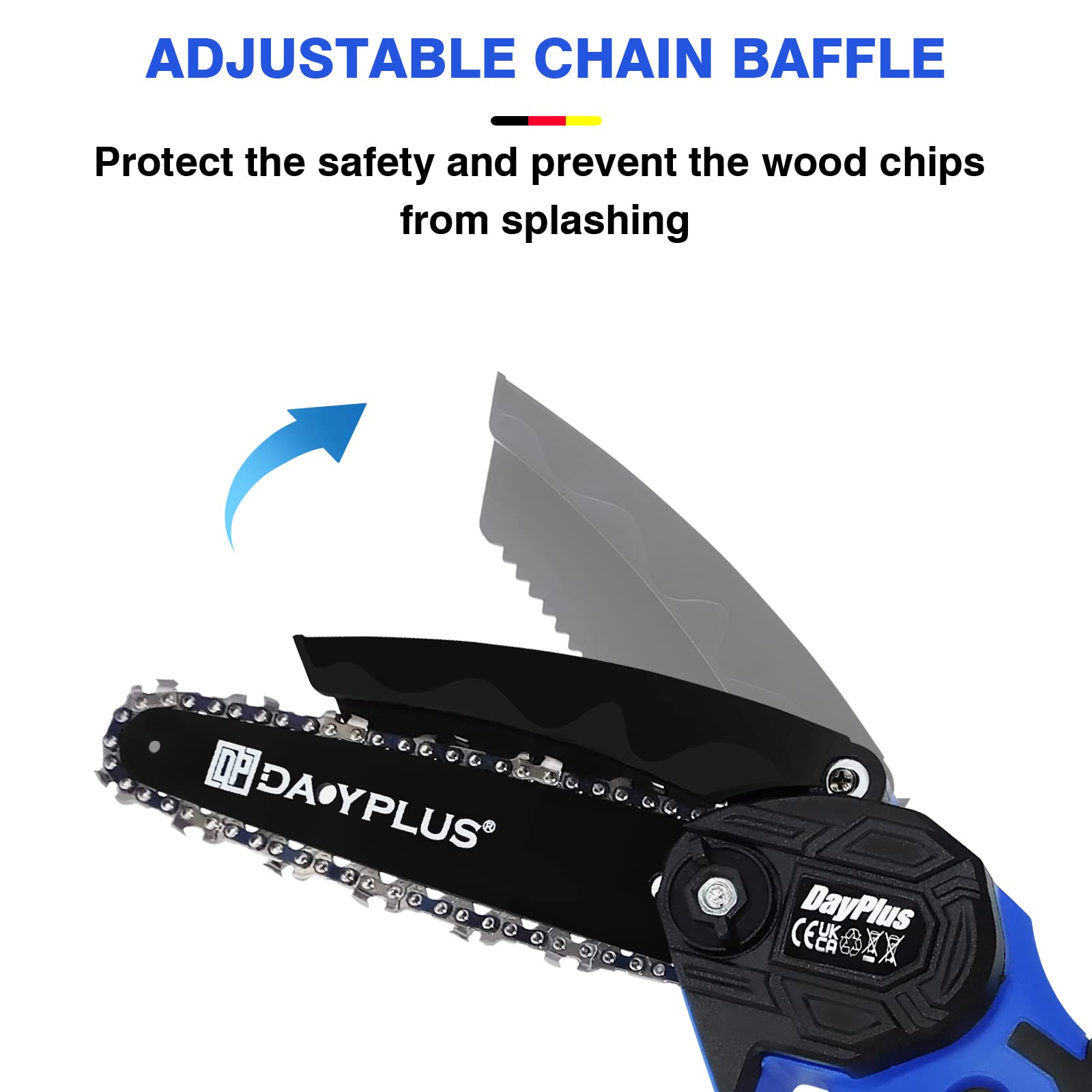 6-Inch Mini Cordless Chainsaw with 2×1.5Ah Batteries & 2 Chains - Lightweight Battery-Powered Chainsaw for Tree Trimming, Yard Work, Gardening & Home Use (Includes Carry Case & Safety Gloves) - Perfect for DIY Projects, Landscaping, and Outdoor Maintenance
