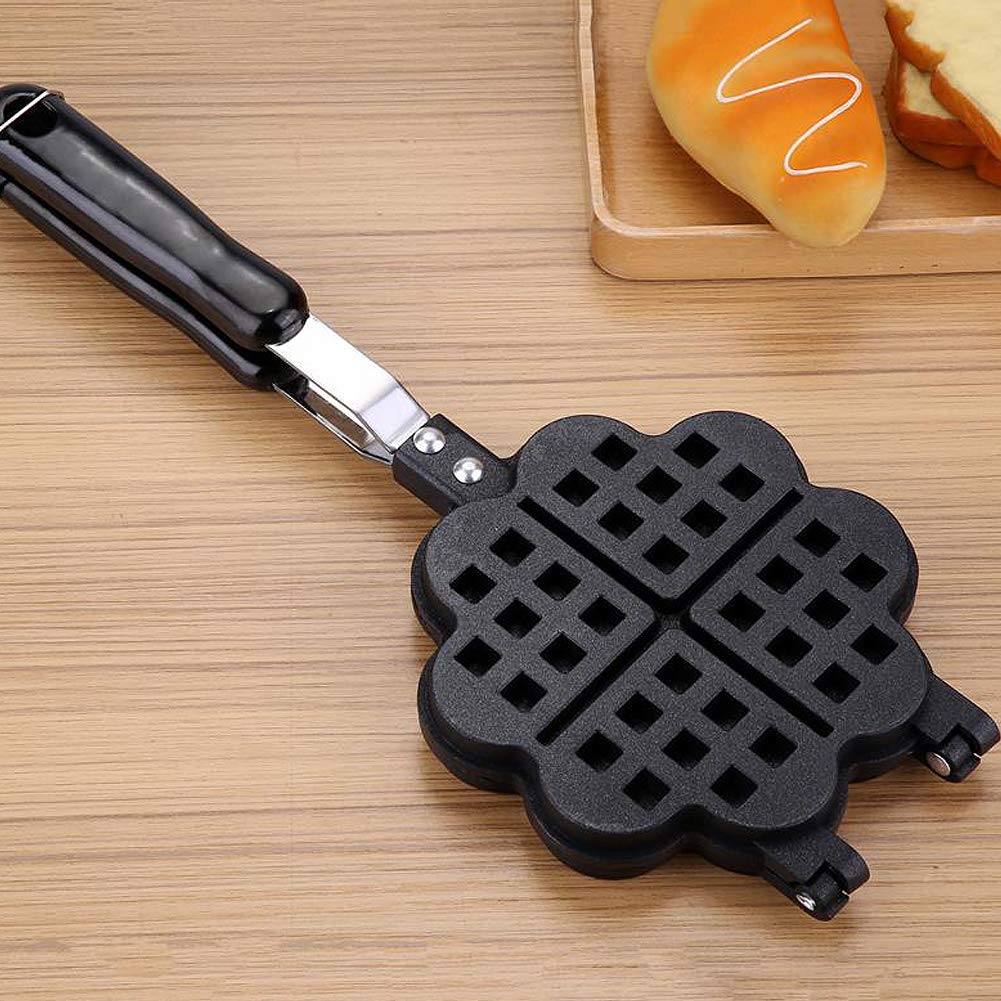 CANDeal Heart Shaped Non-Stick Waffle Maker - Belgian Waffle Iron for Stovetop, Perfect for Breakfast Sandwiches & Desserts | Ideal for Valentine's Day, Family Brunch & Romantic Breakfast in Bed