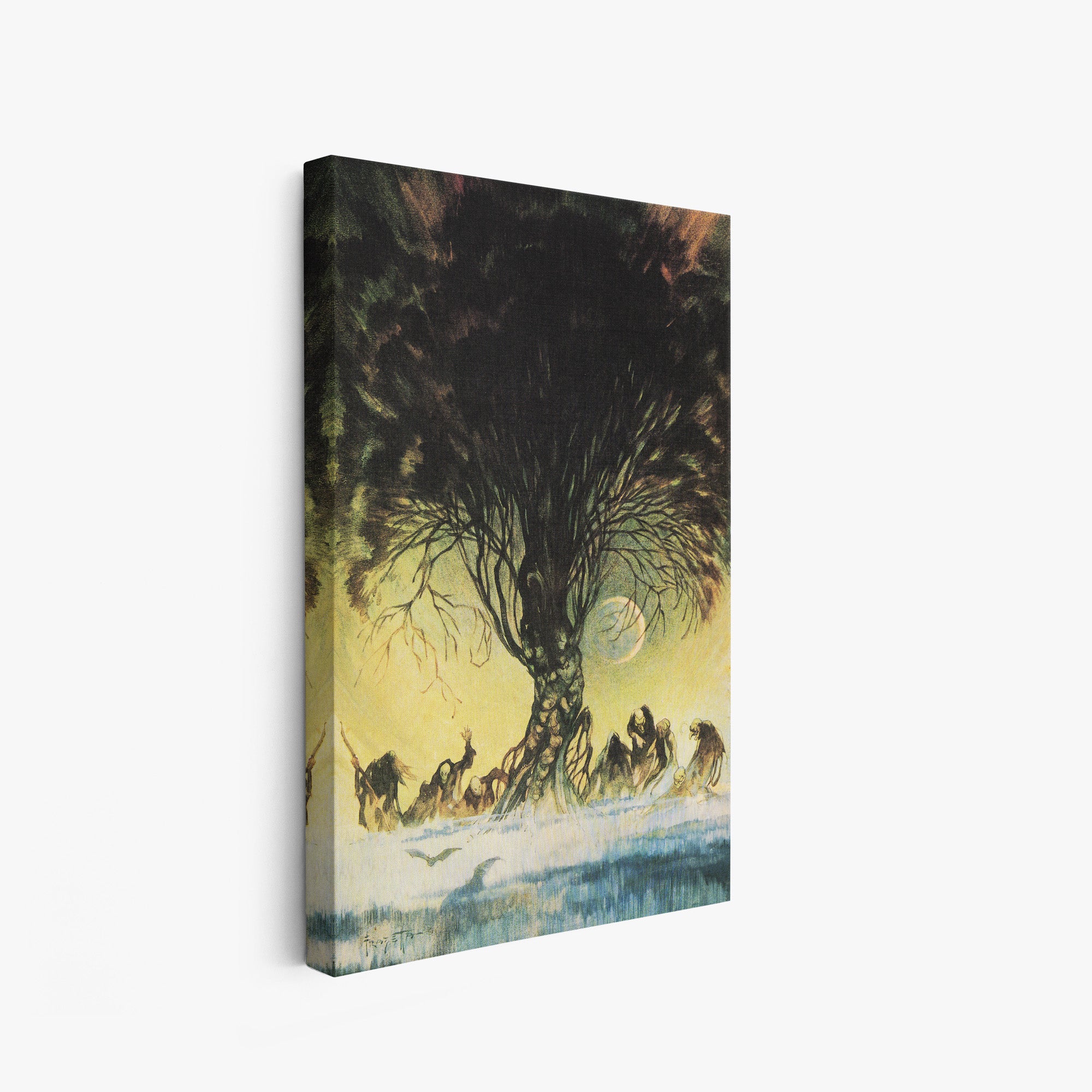 Autumn People Canvas Wrap - Handmade Wall Art for Home Decor, Living Room, Bedroom & Office - Perfect Seasonal Gift for Fall & Thanksgiving