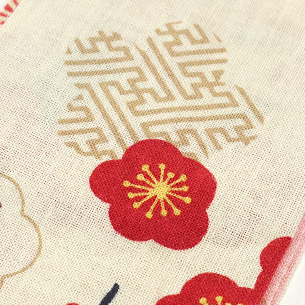 Japanese Tenugui Book 'Picture Book of Ume Flowers' - Traditional Hand Towel Art for Home Decor, Gift & Tea Ceremony Use