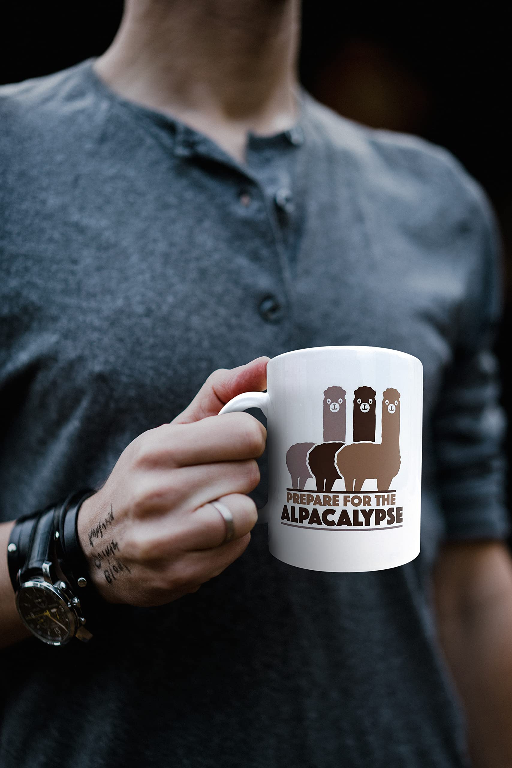 11oz Alpaca Ceramic Coffee Mug - High-Quality Print & Durable Ceramic - Double-Sided Artwork - Gift Box Included - Perfect for Home, Office & Gifts