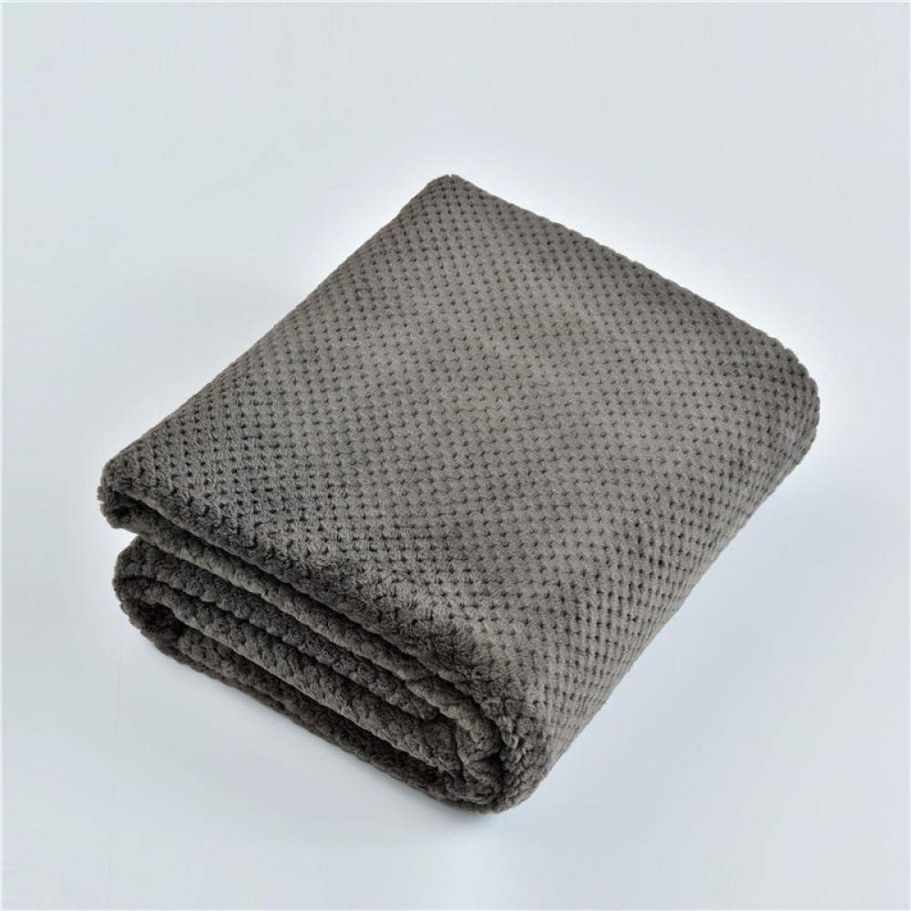 Super Soft Popcorn Textured Throw Blanket - Large 37.4x49.2in Cozy Sofa Bed Blanket for Winter, Dark Gray Pet-Friendly Blanket | Perfect for Living Room, Bedroom & Travel