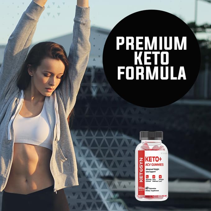 Kivus Ketosyn Gummies - Apple Cider Vinegar Keto Gummies for Weight Loss & Energy Boost (60 Count) | Perfect for Ketogenic Diet & On-the-Go Snacking