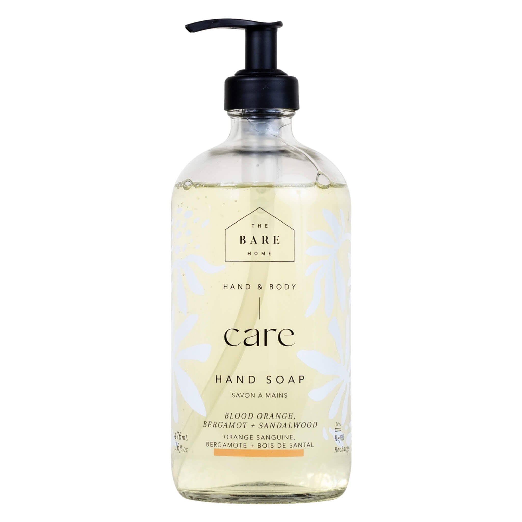 The Bare Home Hand Soap - Natural Moisturizing Liquid Soap for Kitchen & Bathroom - Gentle Cleansing with Essential Oils - Perfect for Daily Hand Washing, Dish Cleaning & Home Hygiene