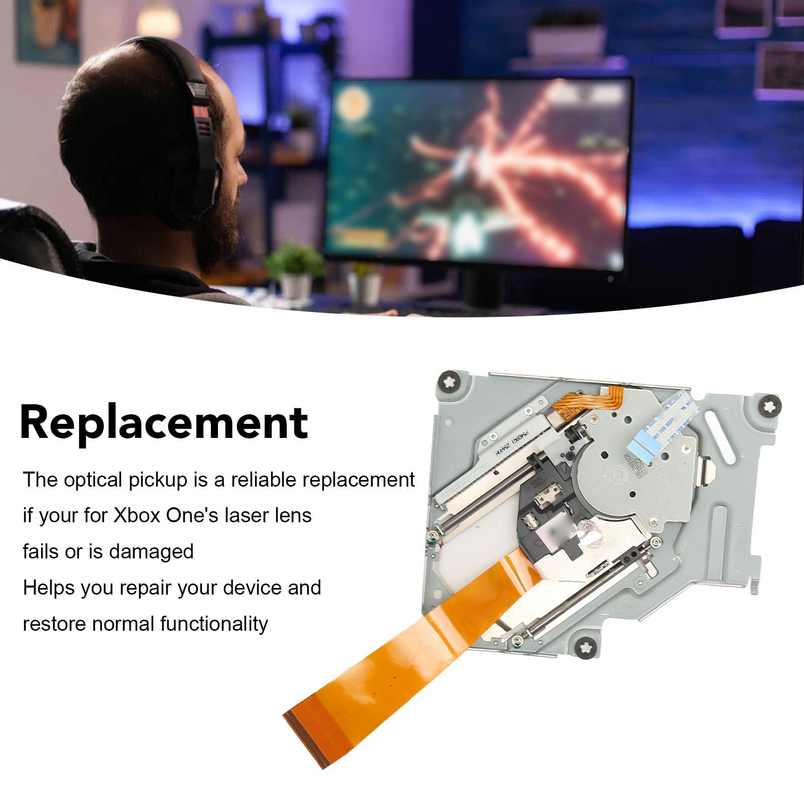 High-Quality DVD Lens for HD Sound & Video Playback - Easy Installation Replacement Part with Stand | Perfect for Home Theater Systems & DVD Player Repairs