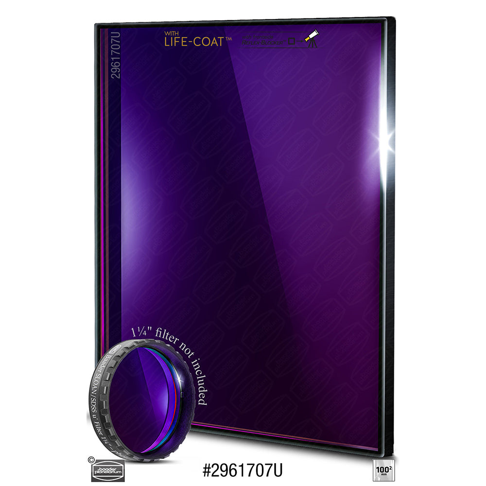 BAADER SLOAN/SDSS U' Photometric Filter - Precision Astronomy & Astrophotography Light Filter for Telescopes and CCD Cameras