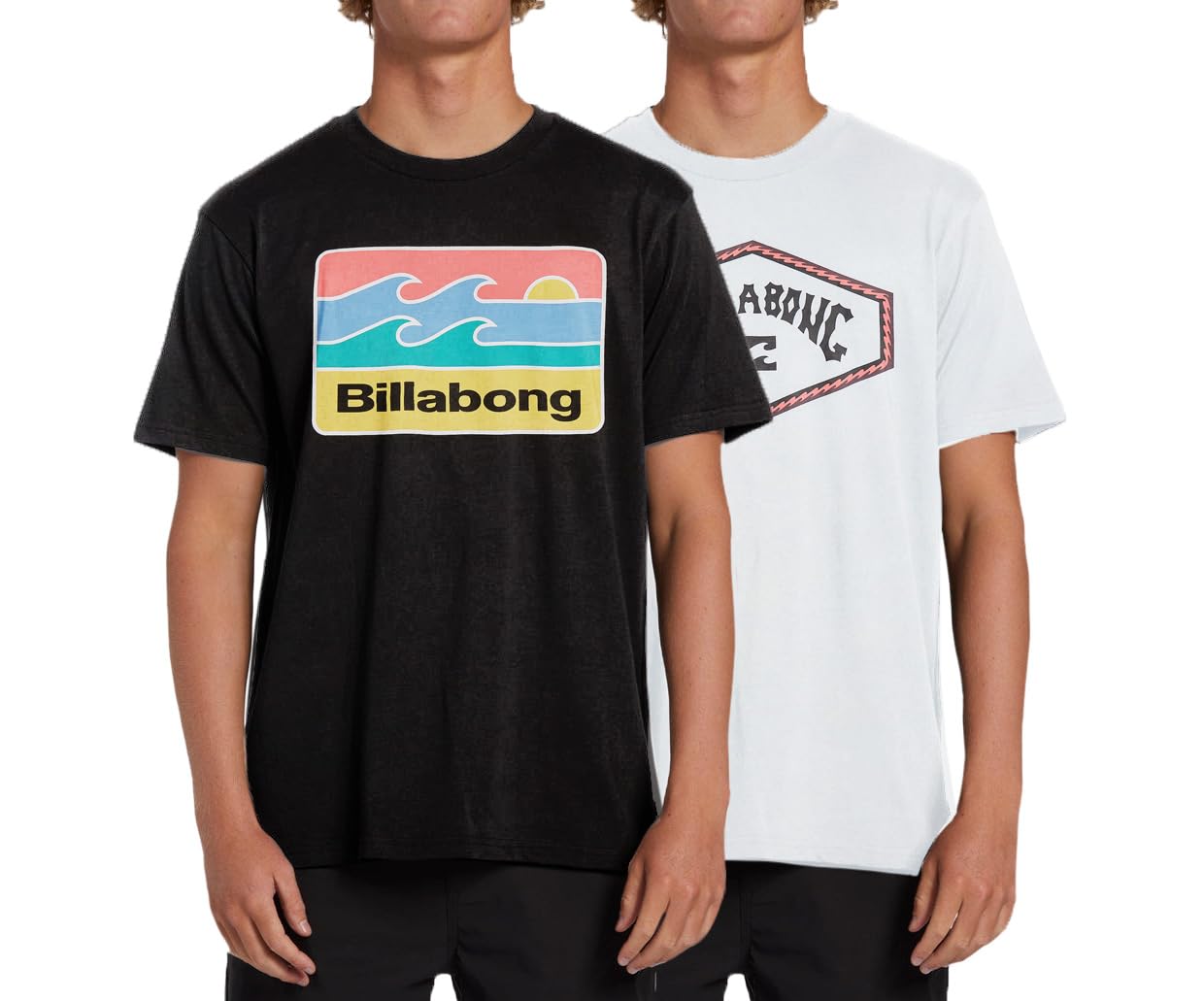 Billabong Big and Tall Men's Cotton T-Shirts 2 Pack - Soft Summer Beach Tees for Casual Wear, Surfing & Outdoor Activities