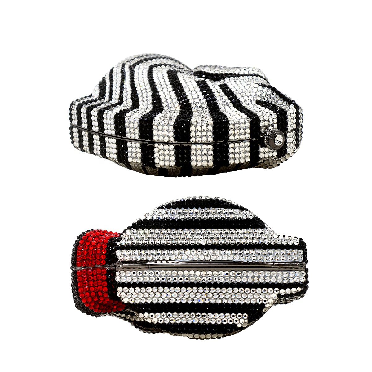 Luxury Sparkly Rhinestone Crystal Women's Mini Horse Head Evening Clutch Purse - Elegant Handbag for Party, Prom, Banquet & Special Occasions