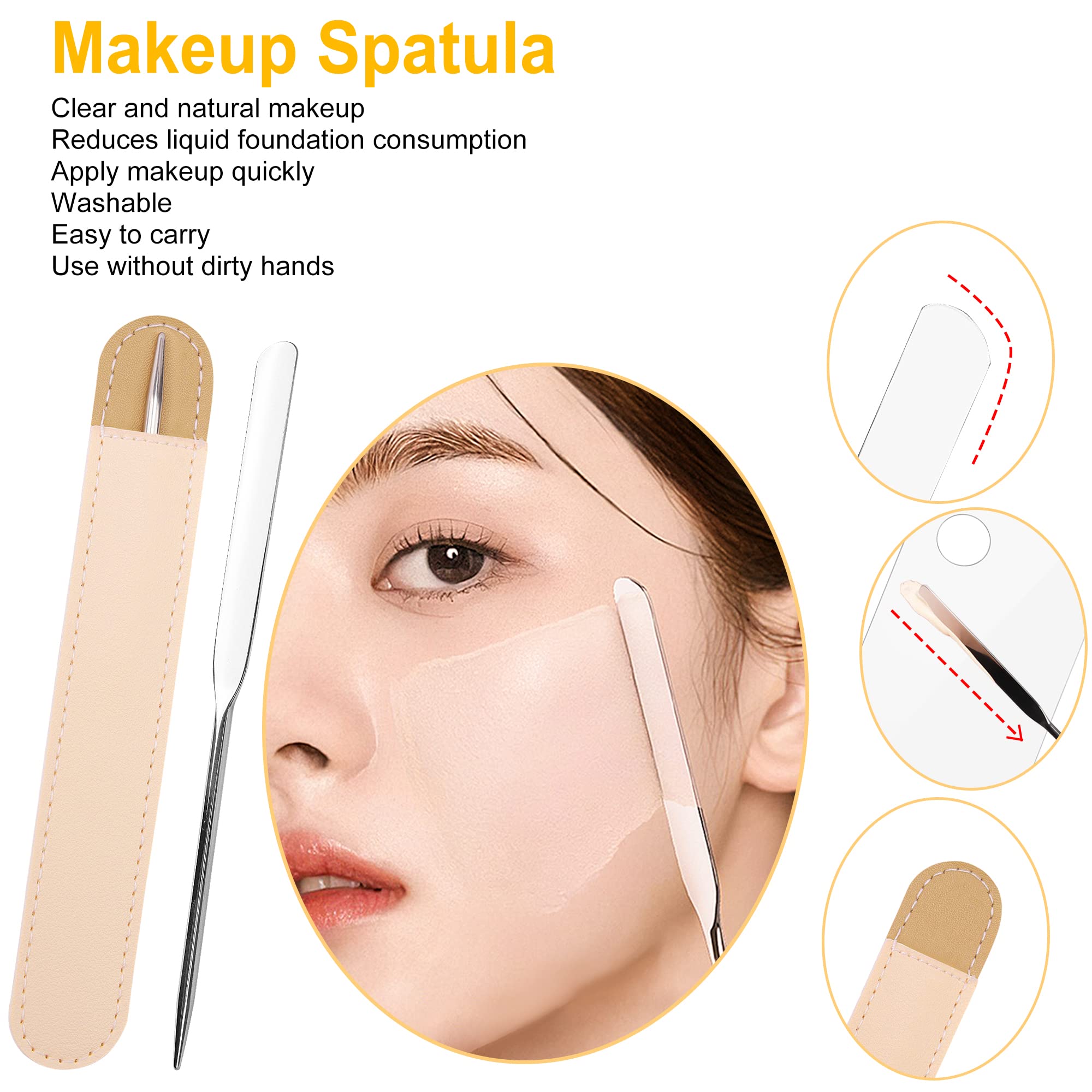 **10 Pcs Acrylic Makeup Palette Set with Metal Mirror & Spatula - Professional Cosmetic Mixing Tray for Foundation, Color Cream & Liquid Makeup - Perfect for Beauty Salons, Makeup Artists & DIY Home Use**