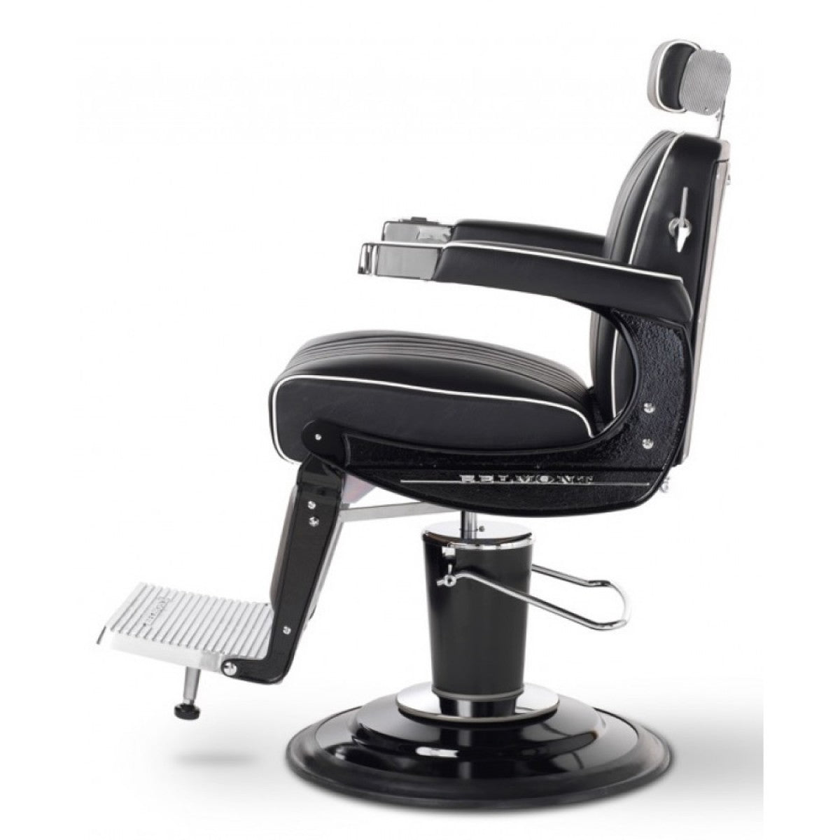 Premium Black Barber Chair for Professional Salons & Home Grooming - Heavy Duty Hydraulic Styling Chair with Adjustable Headrest & Footrest