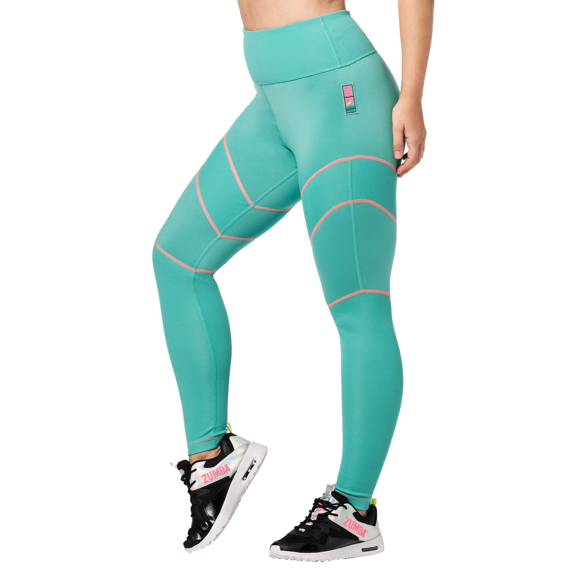 ZUMBA High Waisted Leggings for Women - Tummy Control Yoga Pants with Butt Lifting Design, Sweat-Wicking & Breathable Workout Leggings - Perfect for Dance, Gym, Running & Everyday Wear