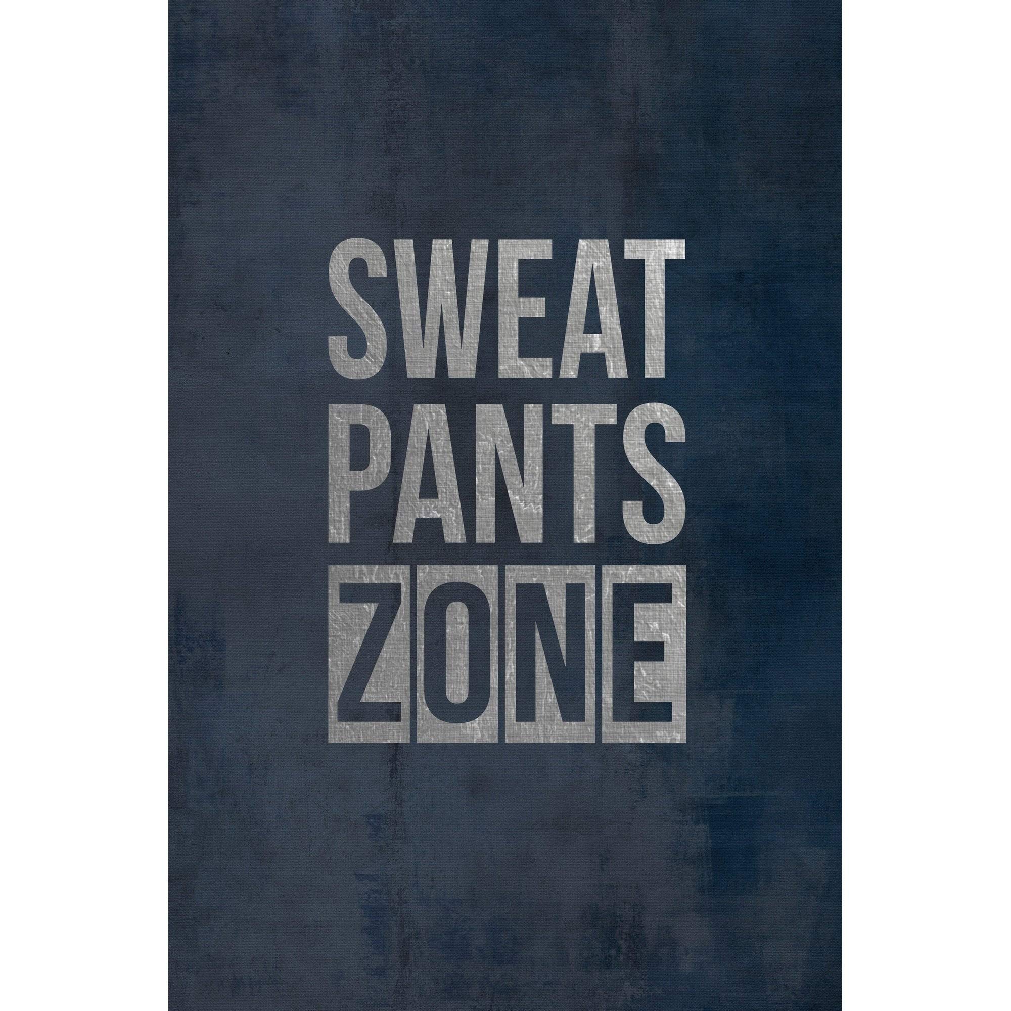 MARMONT HILL Handmade Sweat Pants Zone II Print Wrapped Canvas Wall Art 24x36 Inches - Modern Home Decor for Living Room, Bedroom & Office