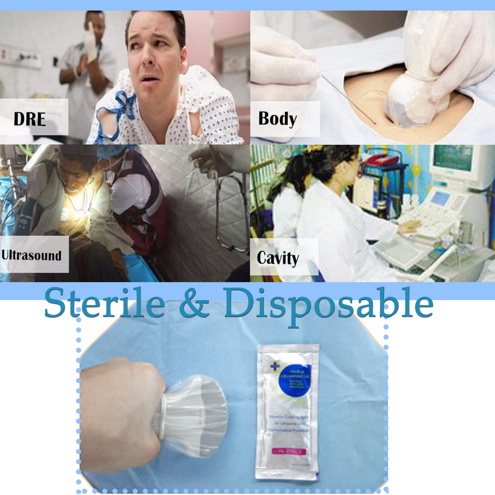 **Disposable Ultrasound Probe Cover - Latex-Free Sterile Transducer Protector (6
