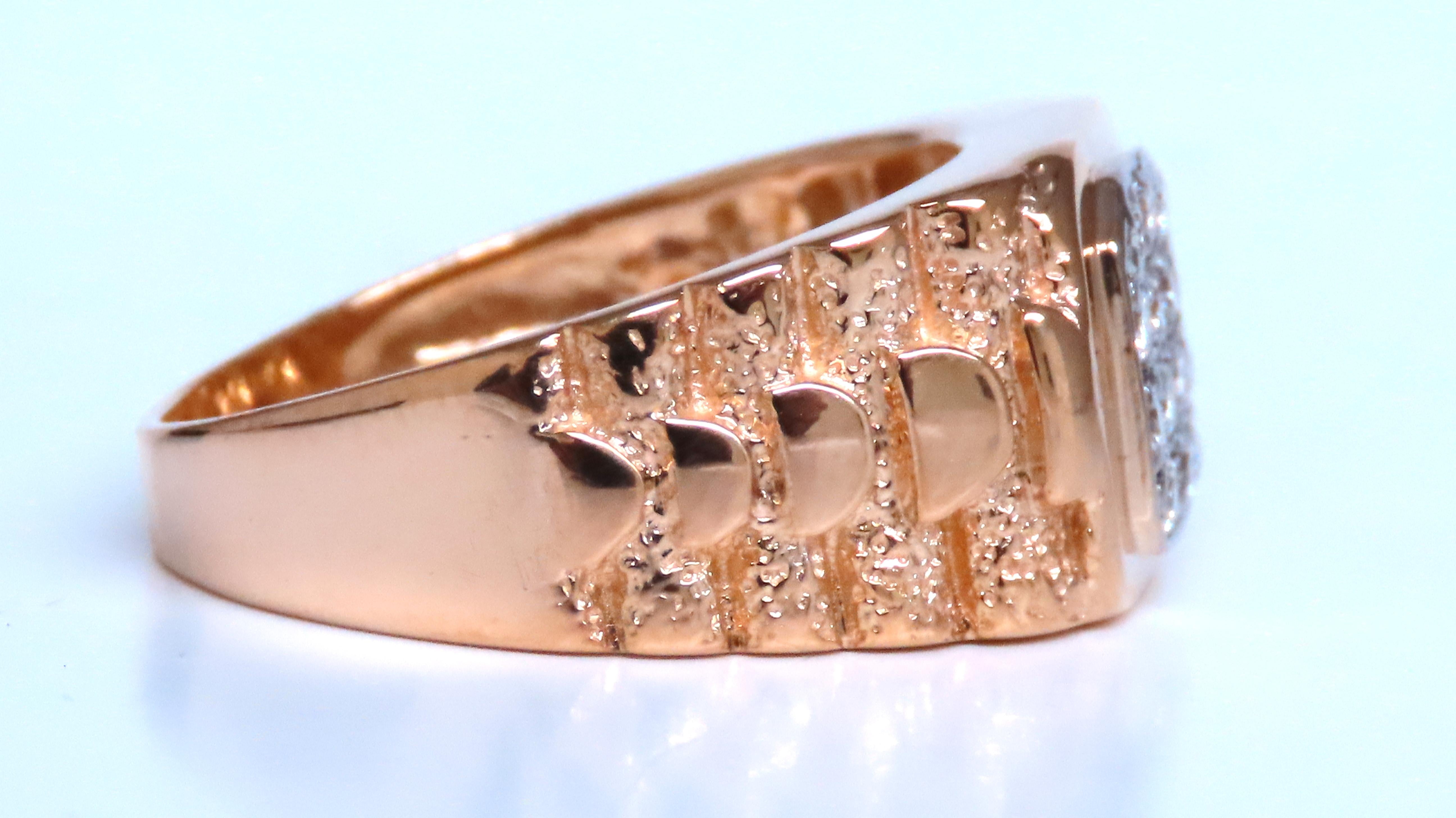 14K Gold Men's Cluster Pinky Ring - Elegant & Stylish Jewelry for Gifts, Weddings & Special Occasions