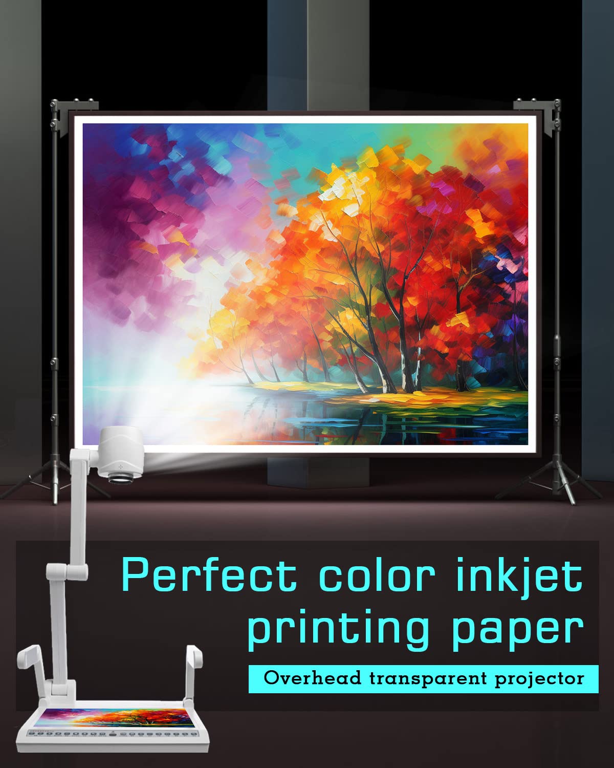 Colemoly 30 Sheets Clear Inkjet Transparency Film - 8.5x11 Inches Premium Acetate Sheets for Crafts, DIY Projects, Presentations & Overhead Projectors - 100% Transparent Printer Paper for Inkjet Printers