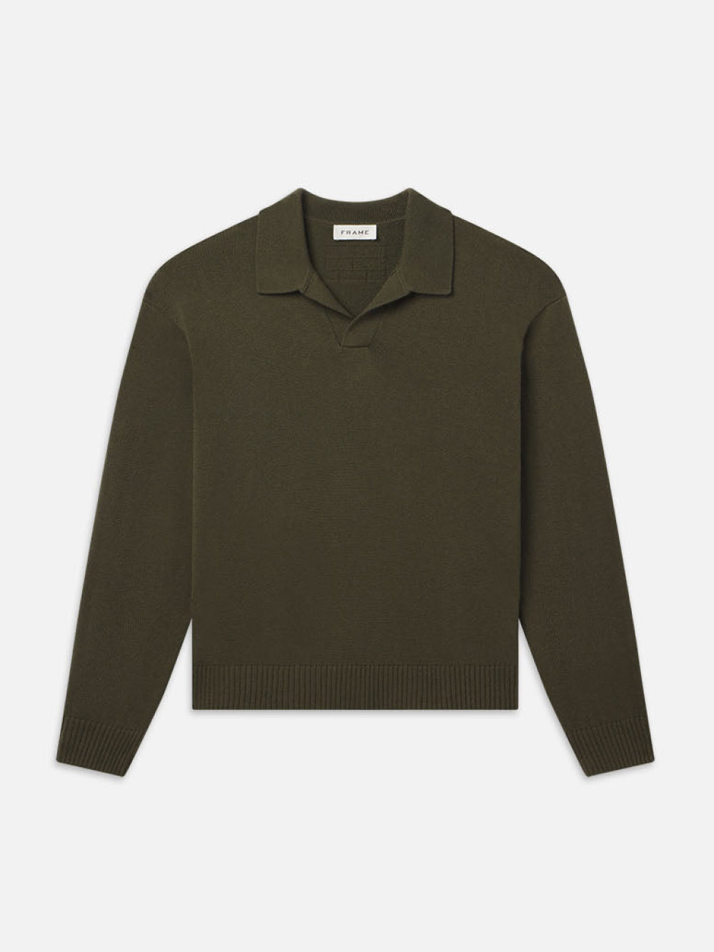 Premium Silk Blend Polo Sweater for Men - Soft & Breathable Dark Olive Green Knit Top - Perfect for Business Casual & Weekend Outings